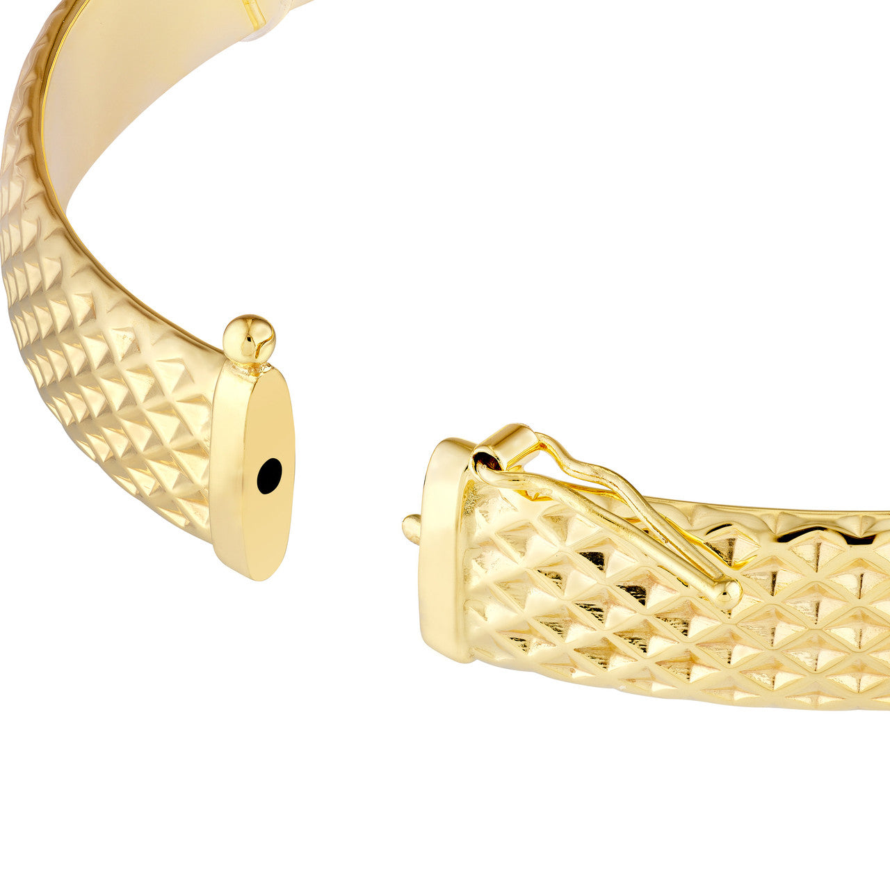 8mm D/C Oval Bangle 14K Yellow Gold