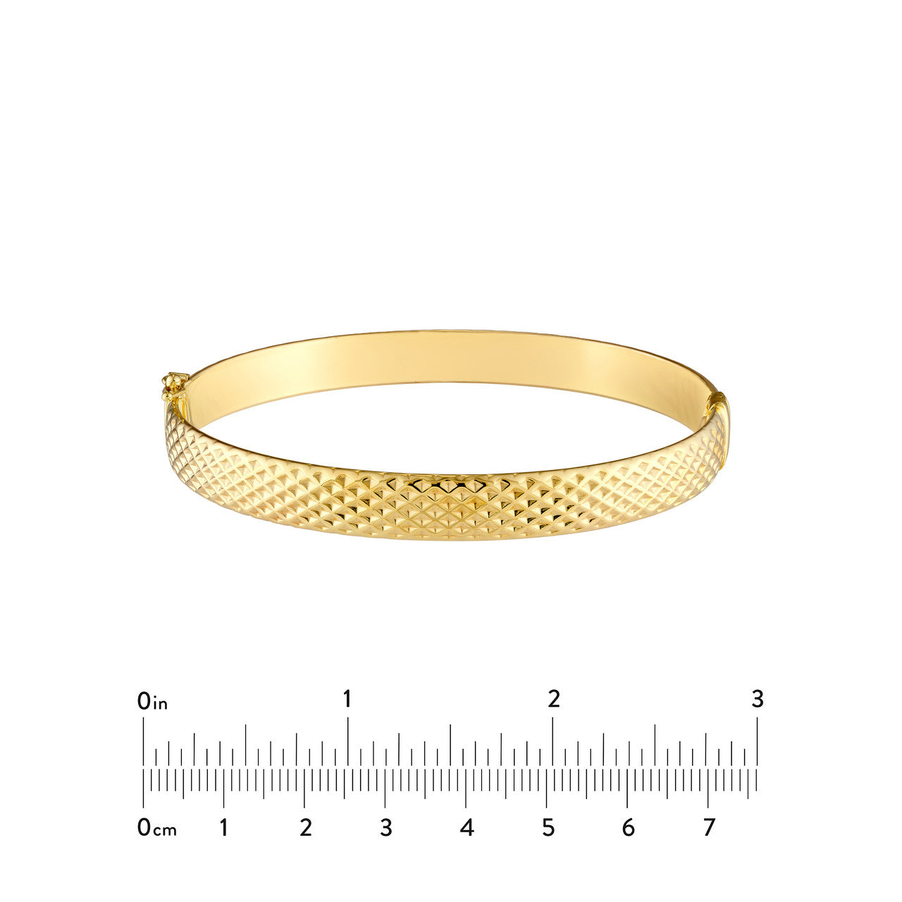 8mm D/C Oval Bangle 14K Yellow Gold