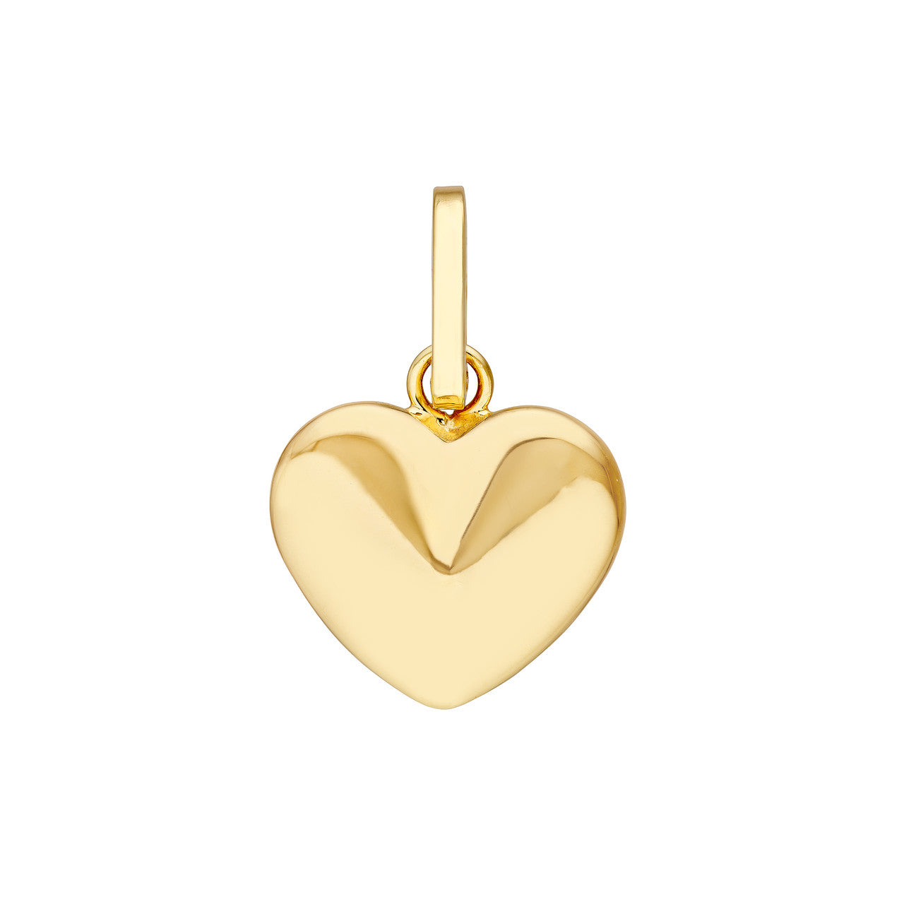Radiant Heart Pendant in 14K Yellow Gold