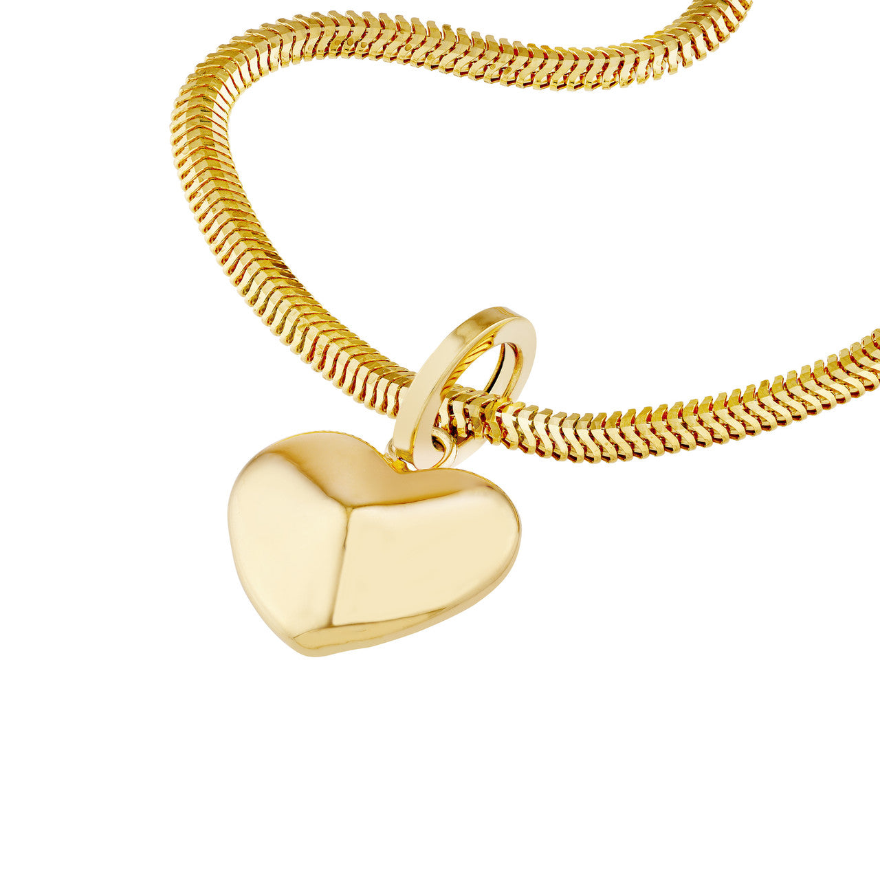 Radiant Heart Pendant in 14K Yellow Gold
