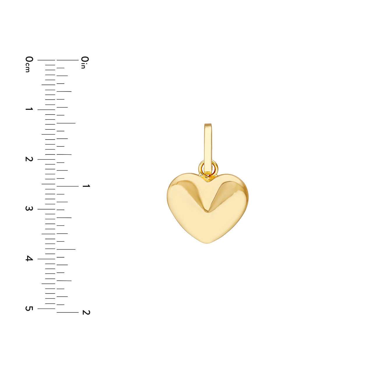 Radiant Heart Pendant in 14K Yellow Gold