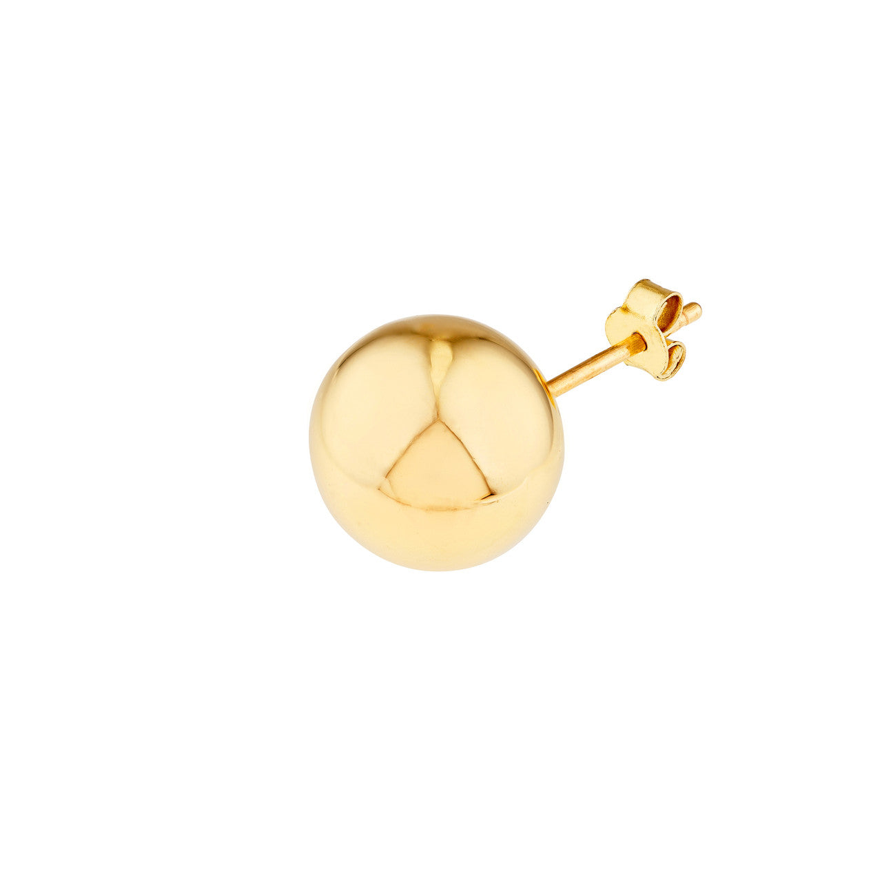 12mm Ball Stud Earrings 14K Yellow Gold