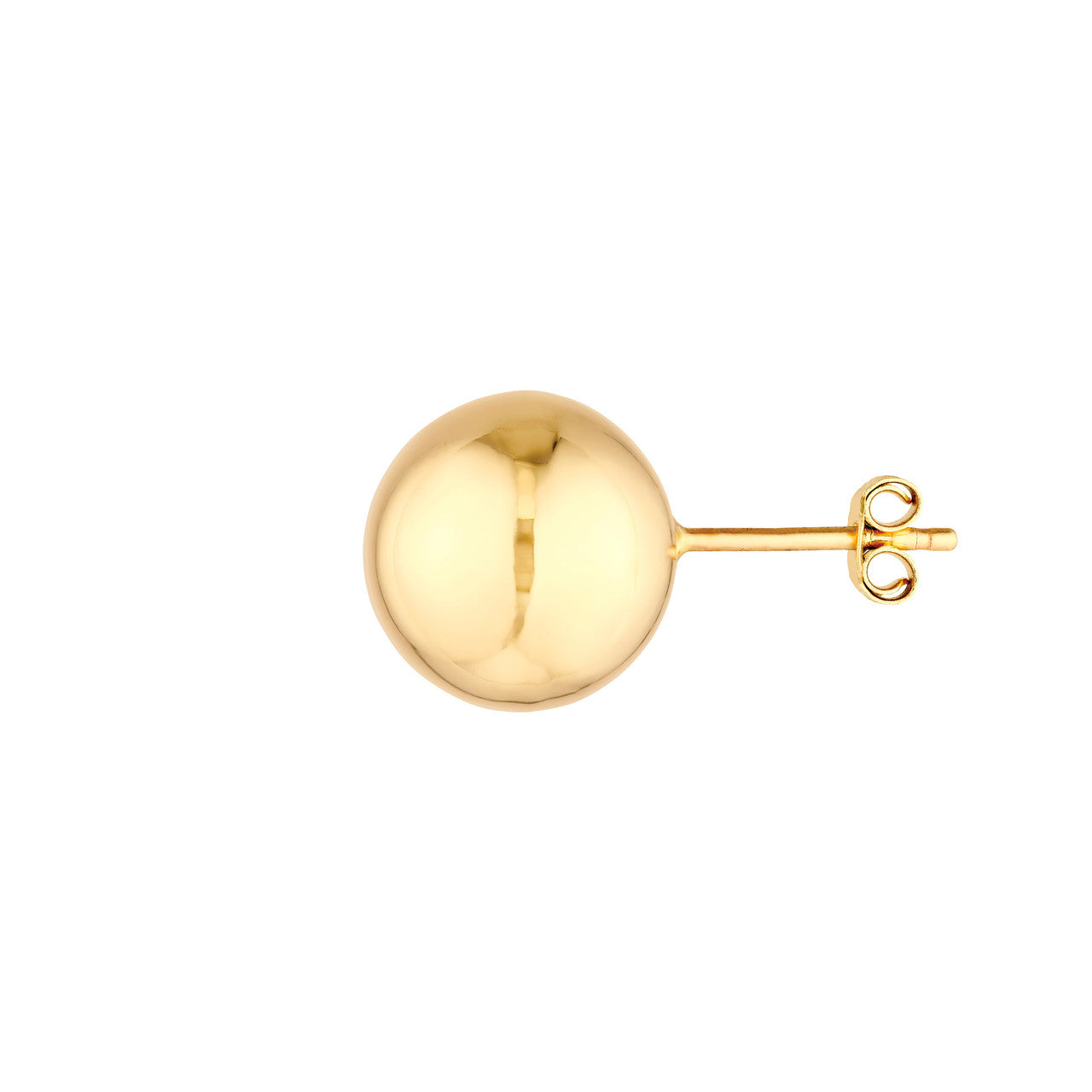 12mm Ball Stud Earrings 14K Yellow Gold