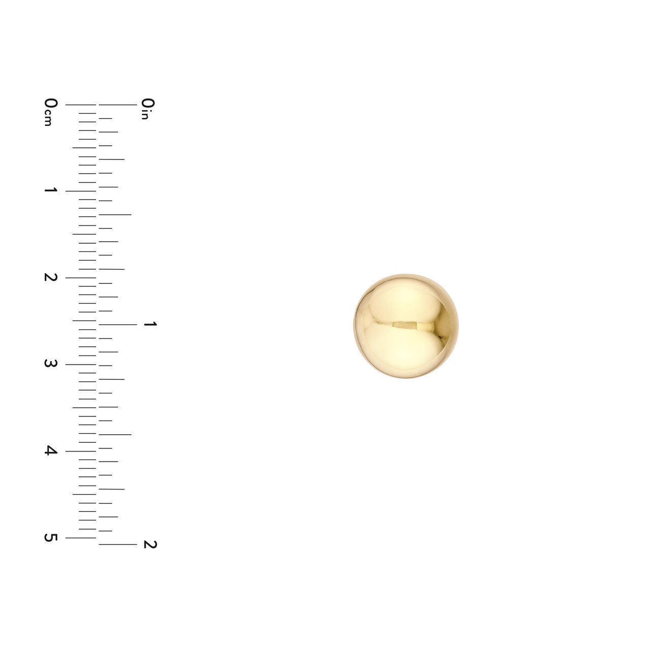 12mm Ball Stud Earrings 14K Yellow Gold