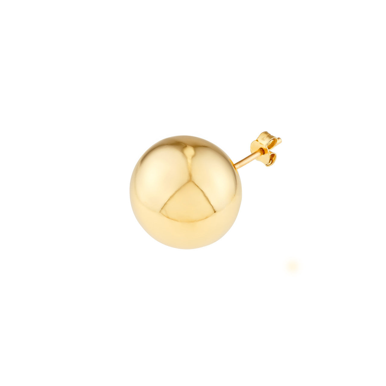 16mm Ball Stud Earrings in 14K Yellow Gold