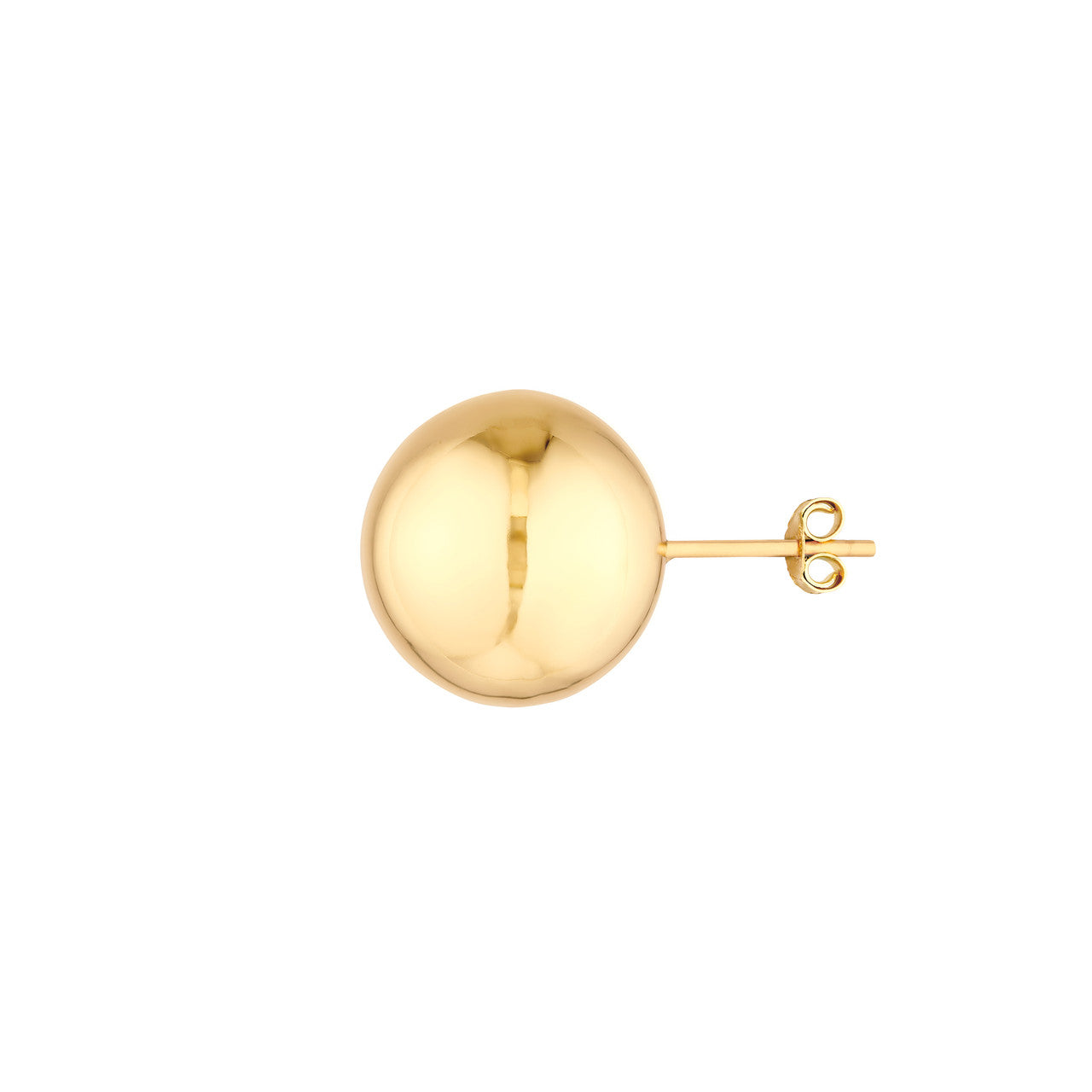 16mm Ball Stud Earrings in 14K Yellow Gold