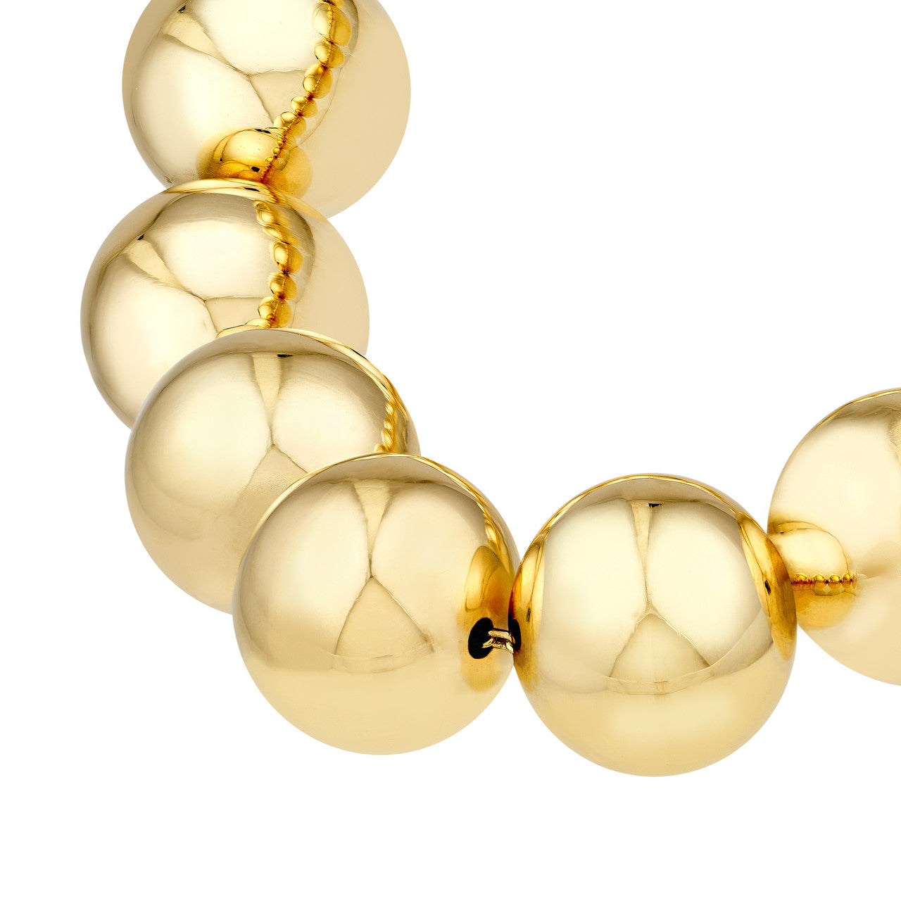 12mm Beaded Bracelet in 14K Yellow Gold