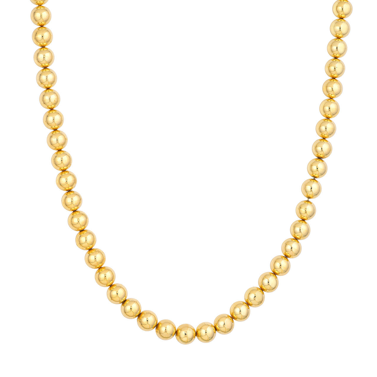 8mm Beaded Chain in 14K Yellow Gold