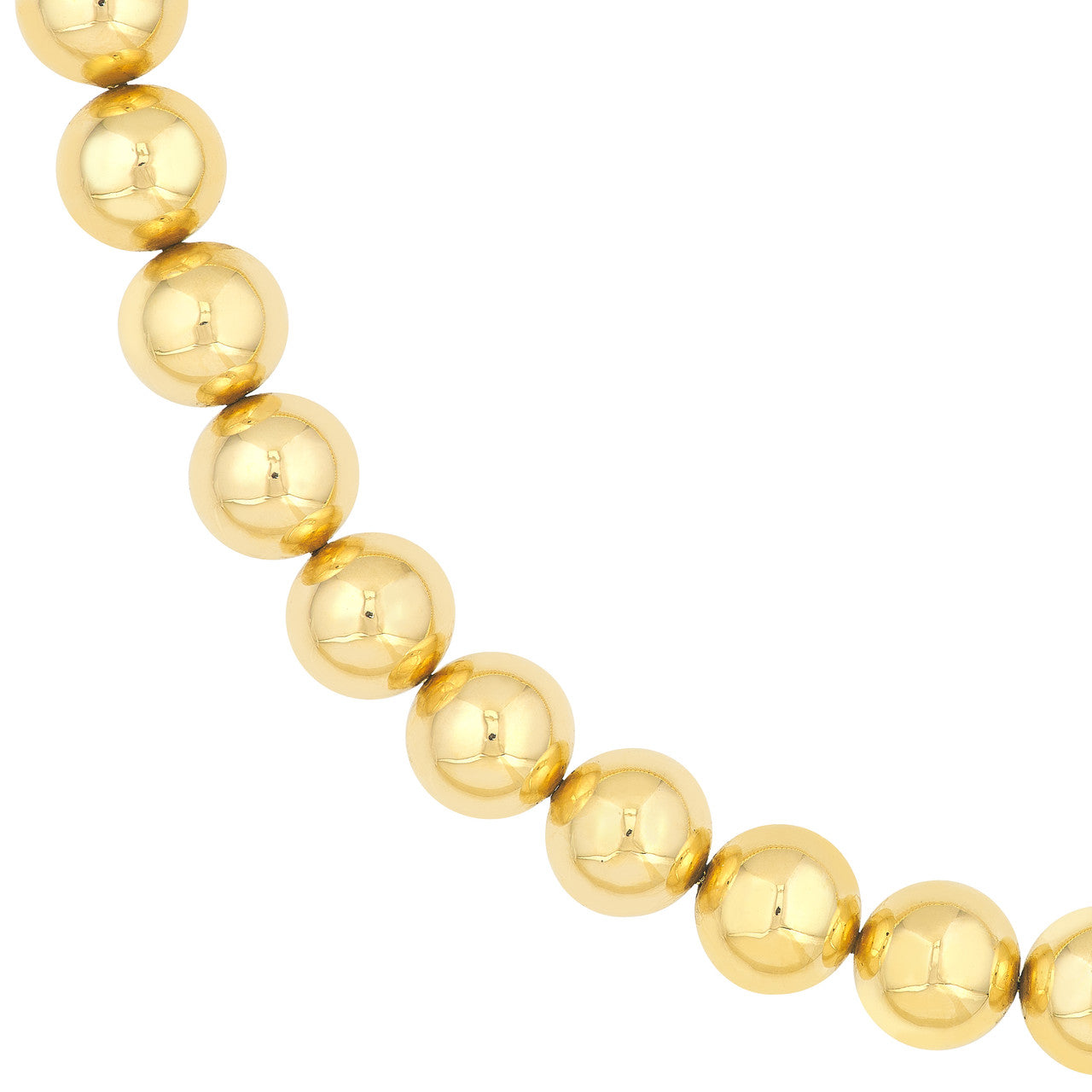 8mm Beaded Chain in 14K Yellow Gold