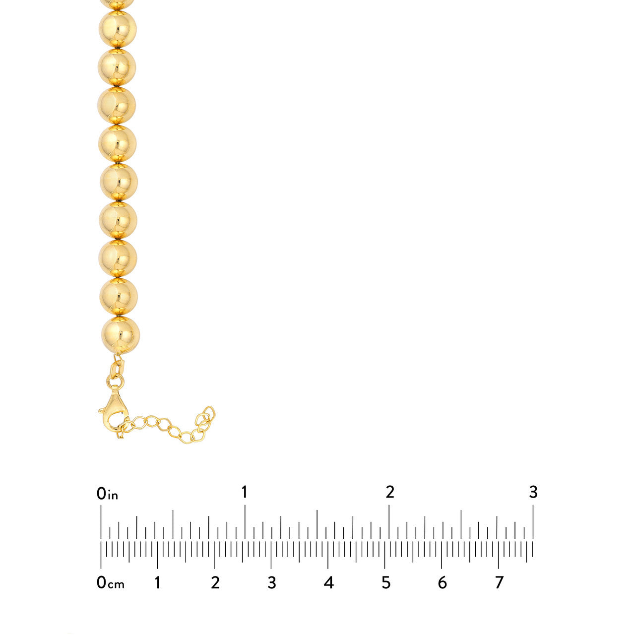8mm Beaded Chain in 14K Yellow Gold
