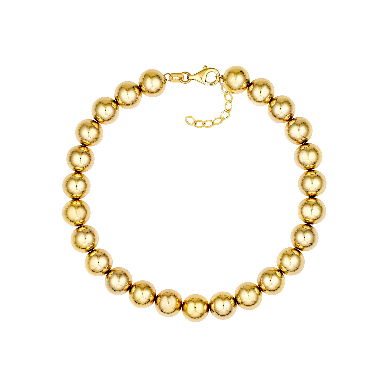 8mm Beaded Chain in 14K Yellow Gold
