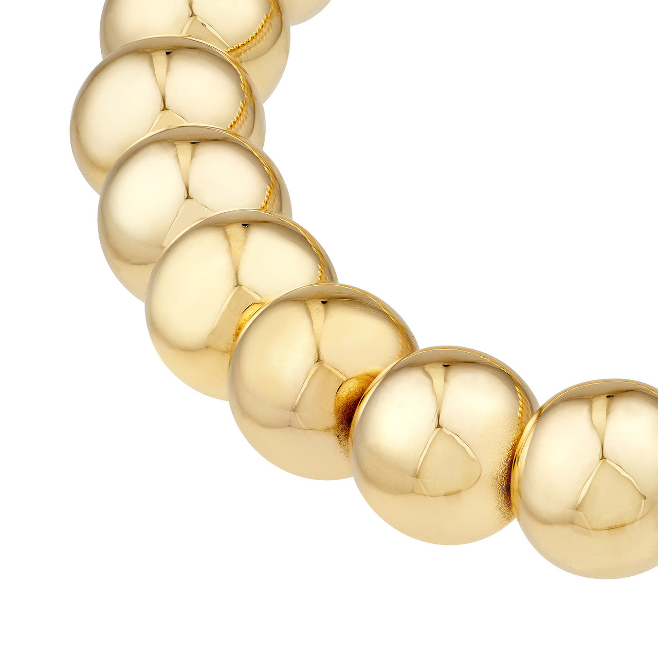 8mm Beaded Chain in 14K Yellow Gold