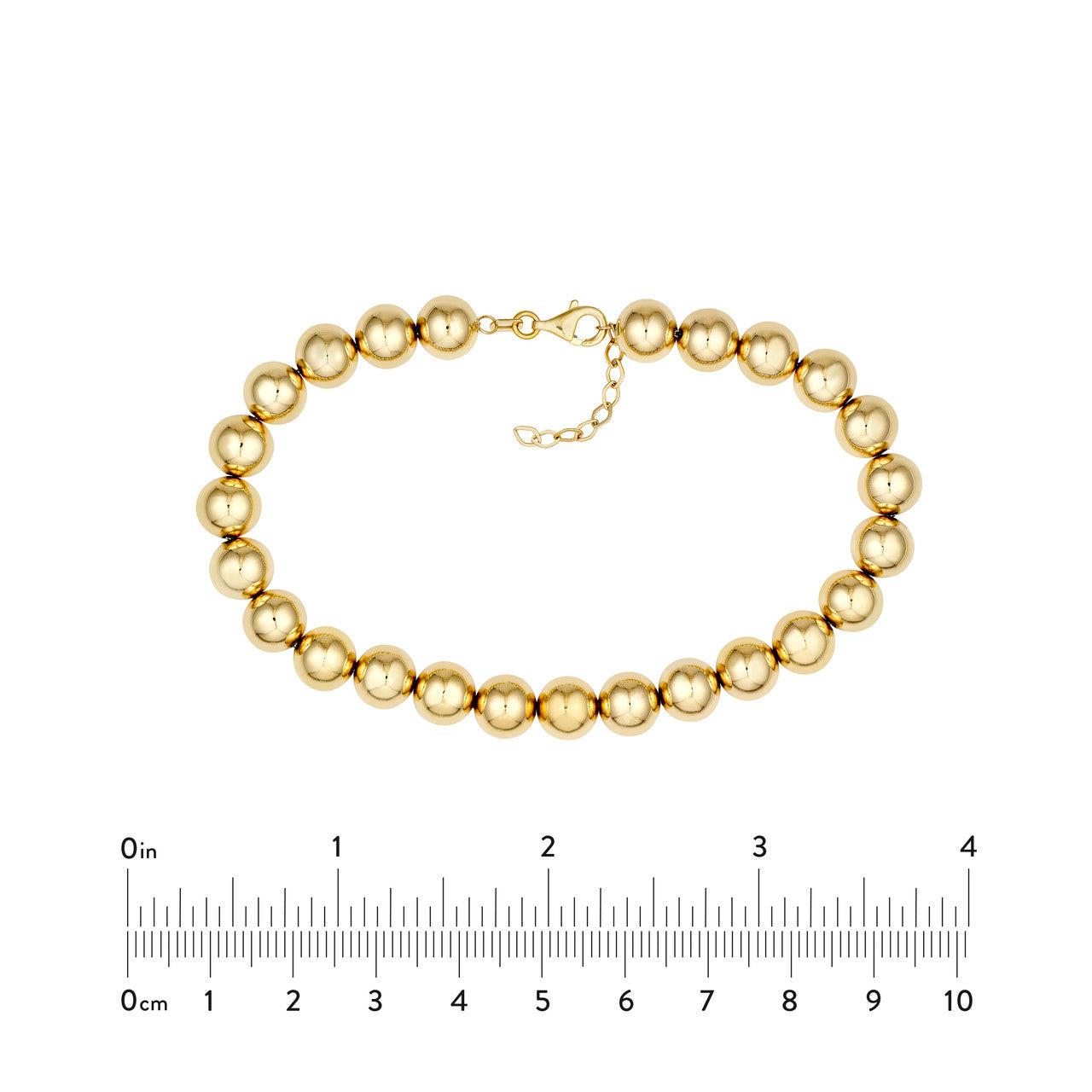 8mm Beaded Chain in 14K Yellow Gold