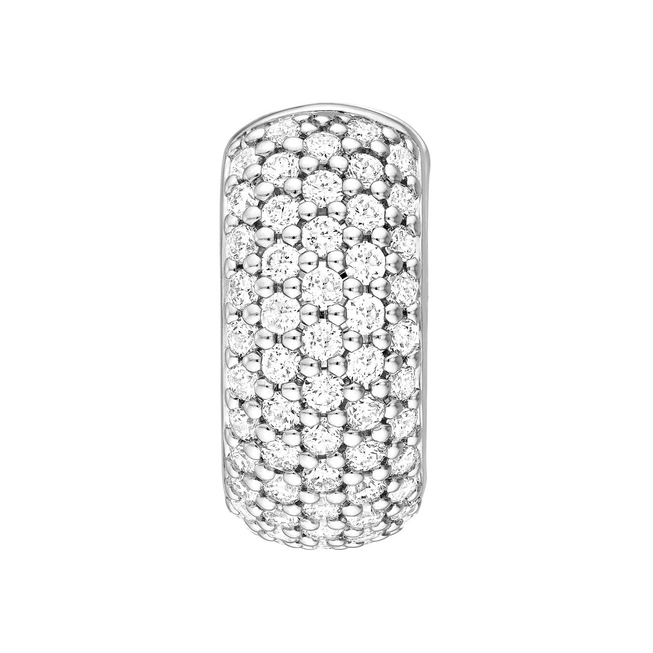 5 Row Diamond Pave Huggies (1/2ctw) in 14K Yellow and White Gold