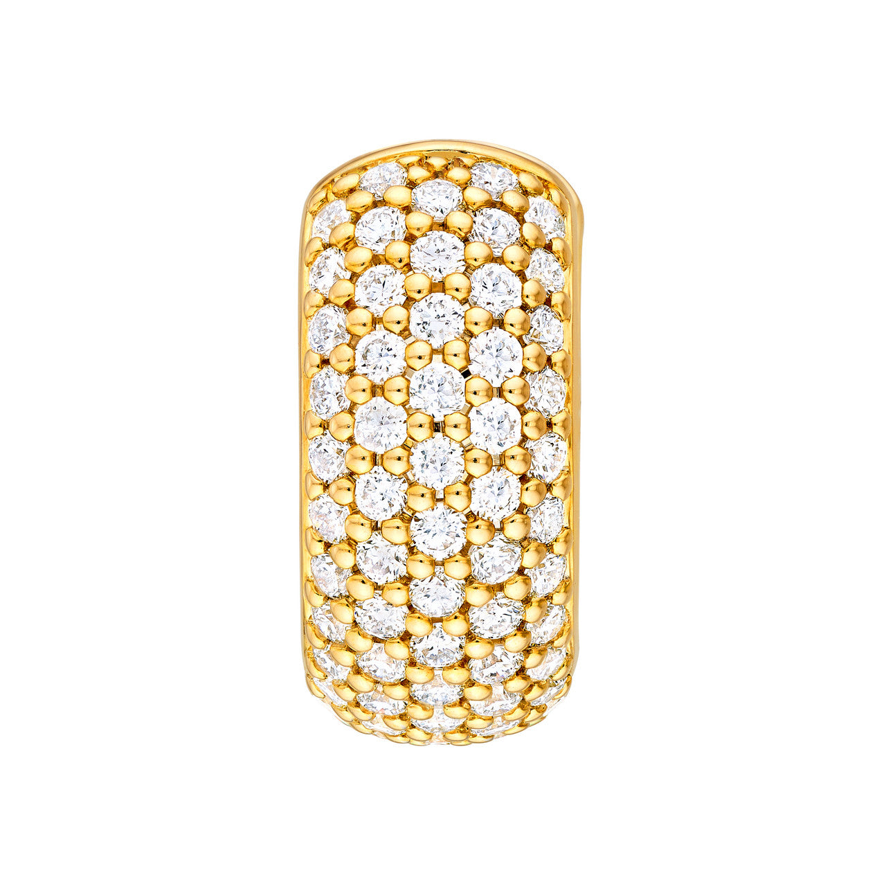 5 Row Diamond Pave Huggies (1/2ctw) in 14K Yellow and White Gold