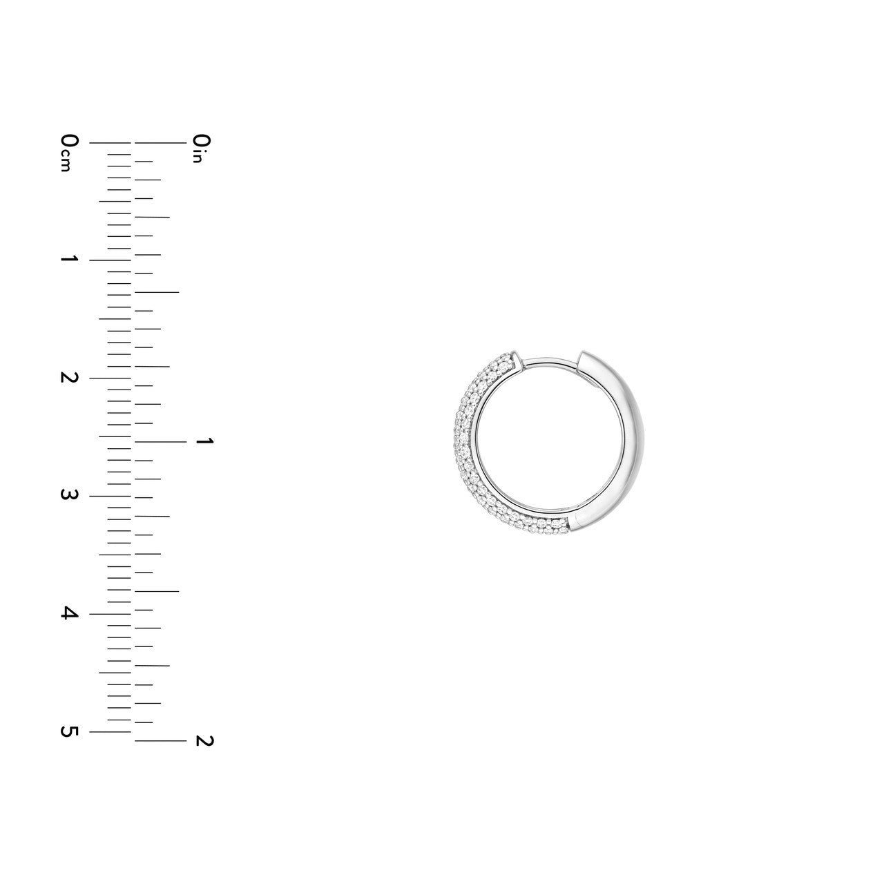 5 Row Diamond Pave Huggie Earrings "The Puffy" (7/8tcw) in 14K White & Yellow Gold