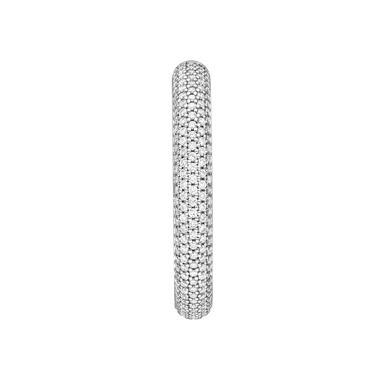 5 Row Diamond Pave Hoop Earrings (1ctw) in 14K Yellow and White Gold