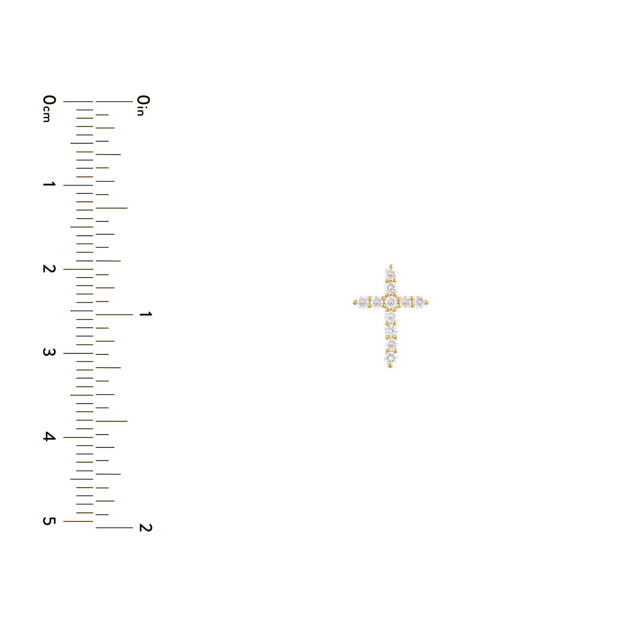 Diamond Cross Pendant 14K Gold