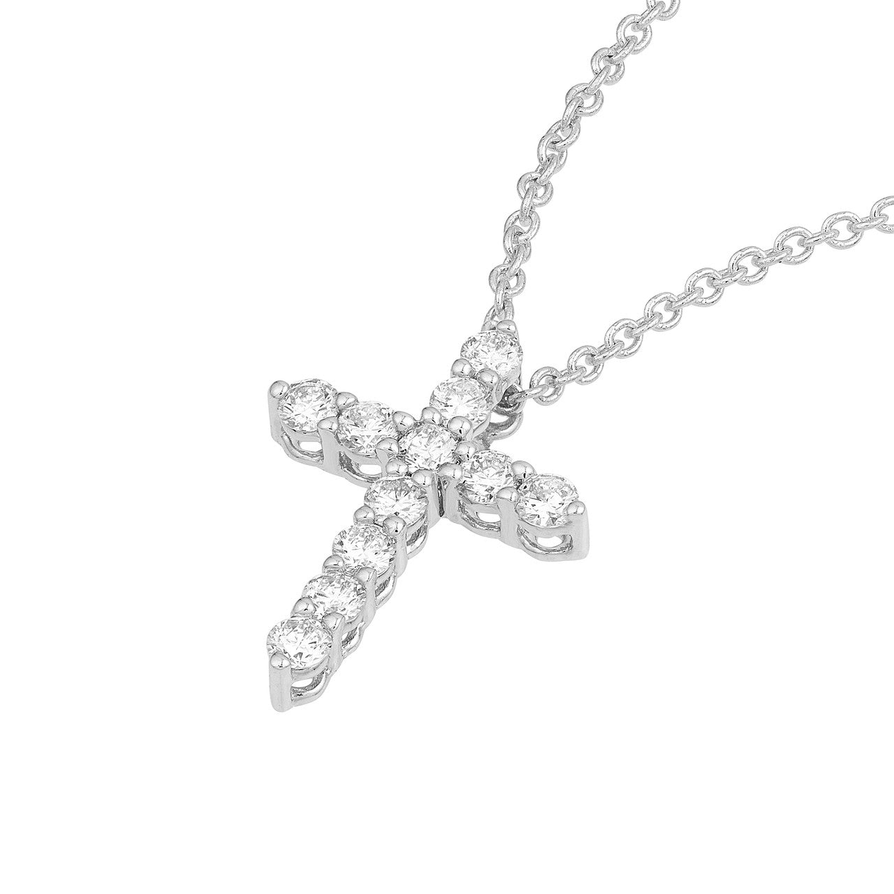 Diamond Cross Pendant 14K Gold