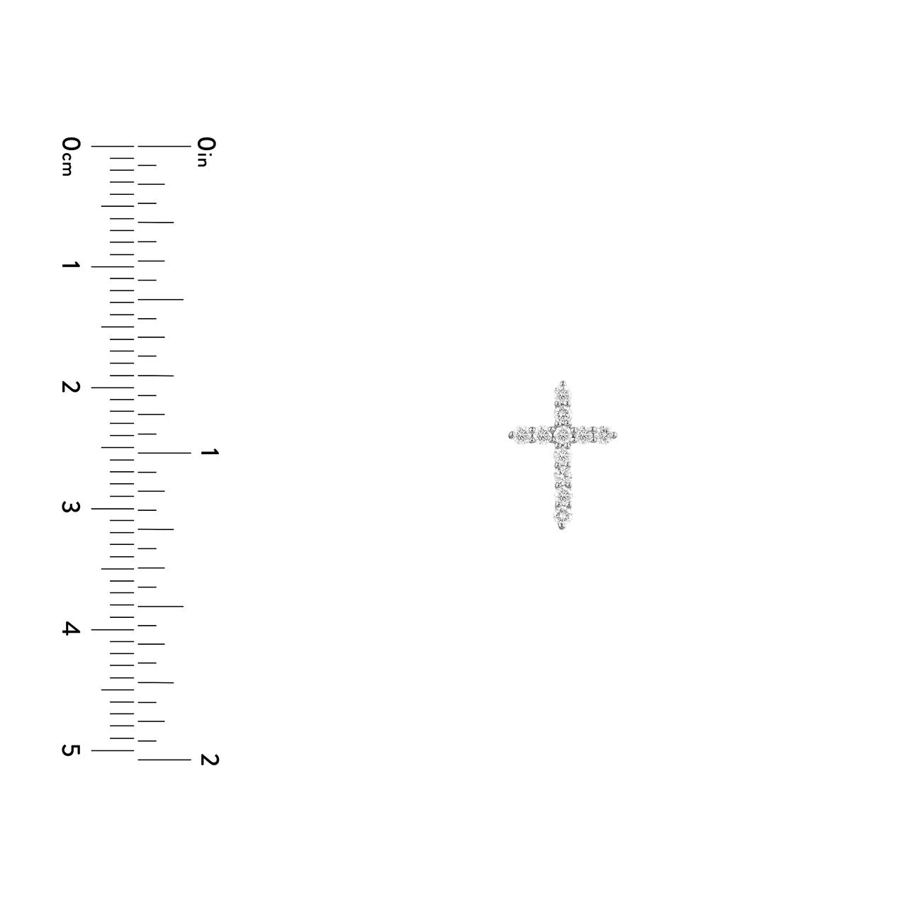 Diamond Cross Pendant 14K Gold
