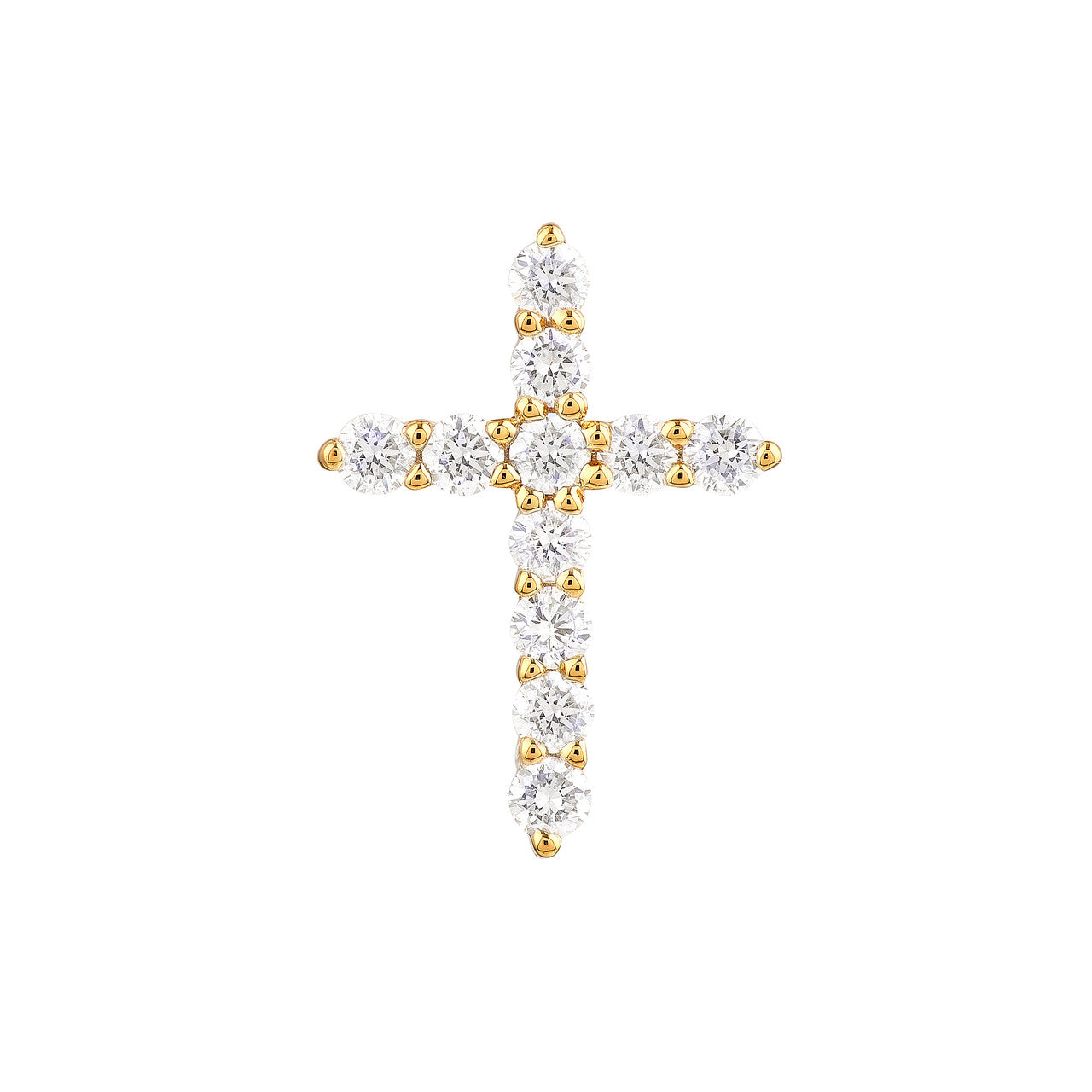 Diamond Cross Pendant 14K Gold