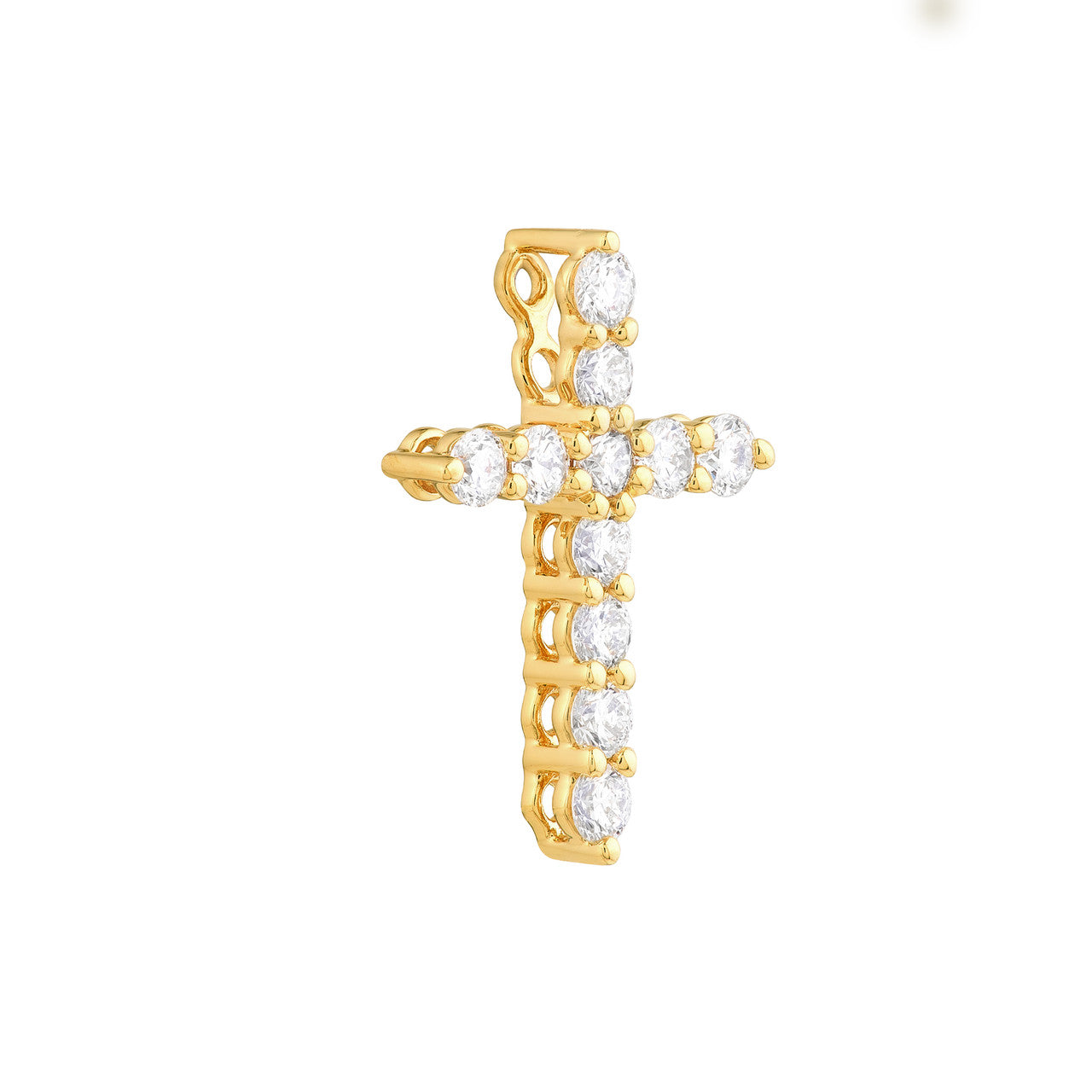 Diamond Cross Pendant 14K Gold