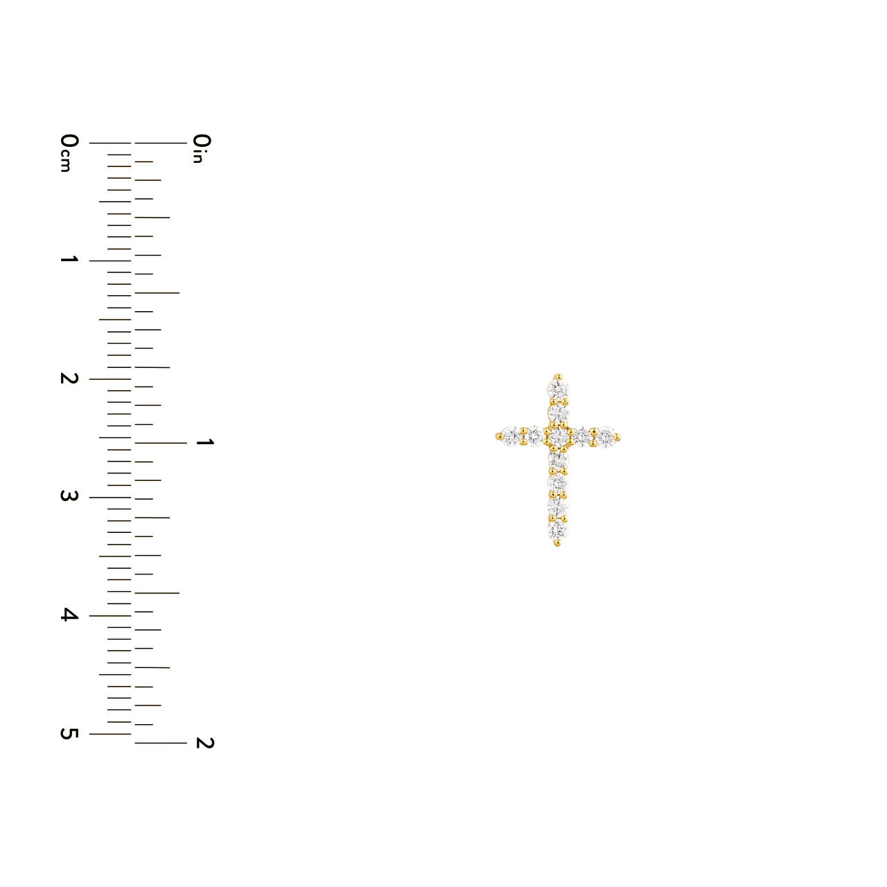Diamond Cross Pendant 14K Gold