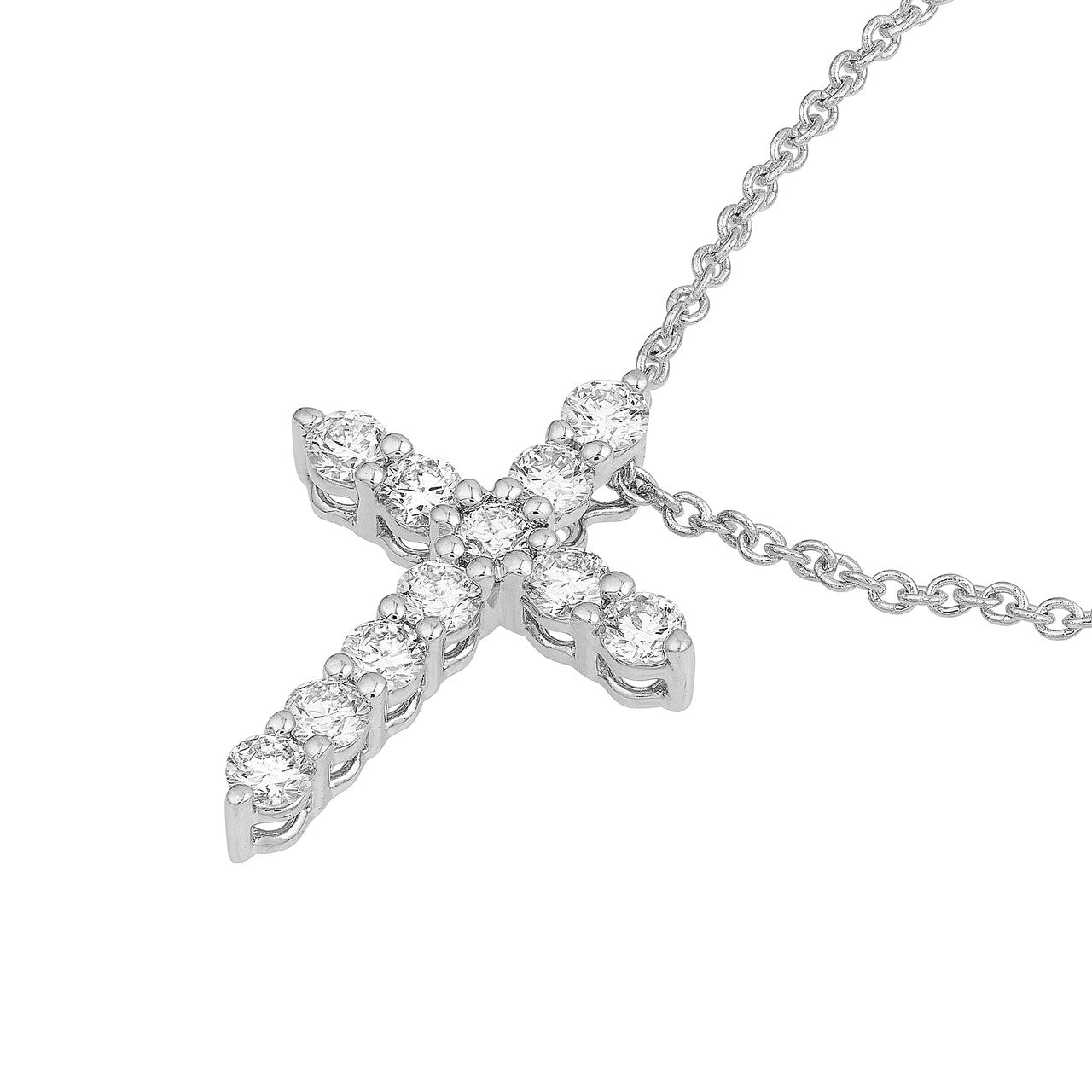Diamond Cross Pendant 14K Gold