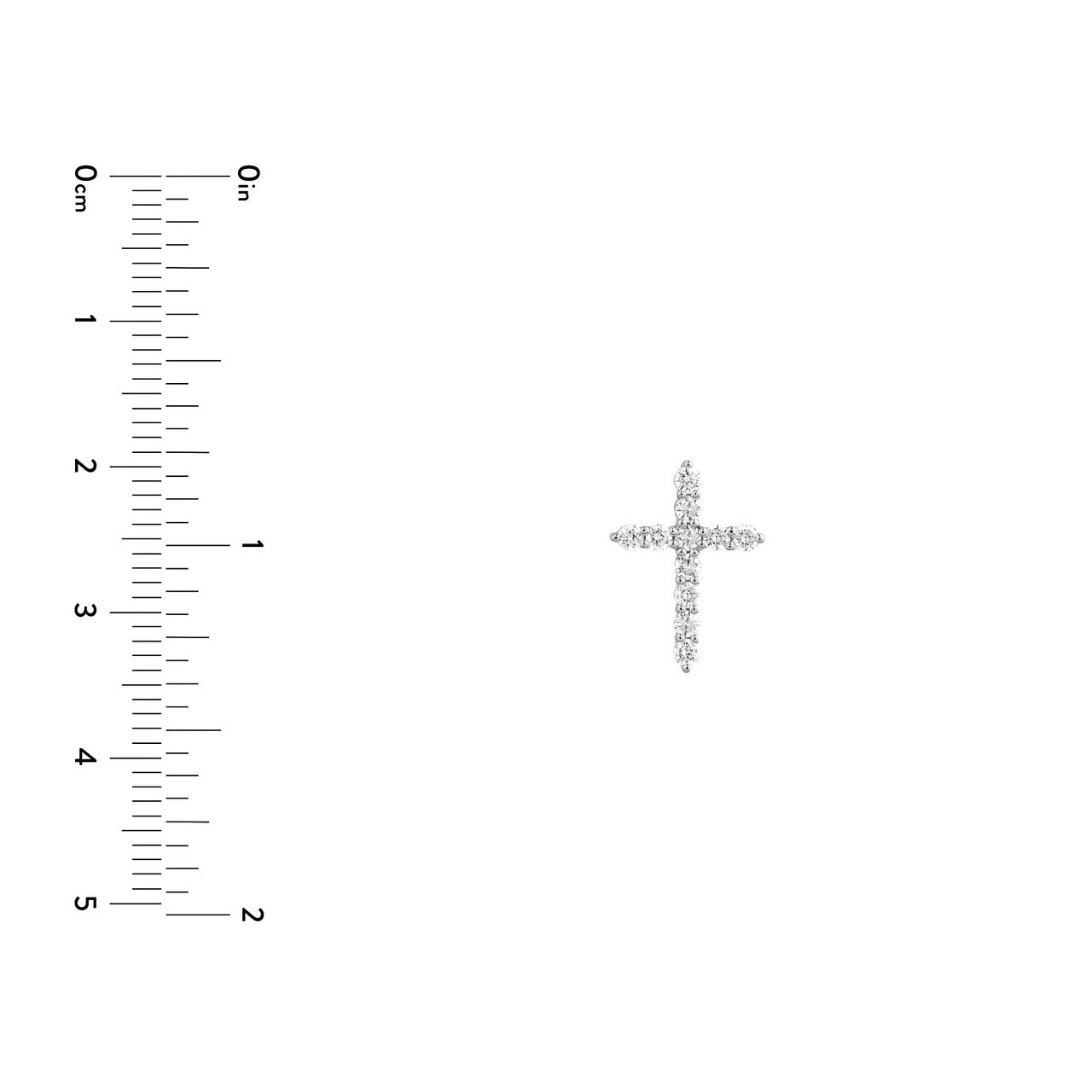 Diamond Cross Pendant 14K Gold