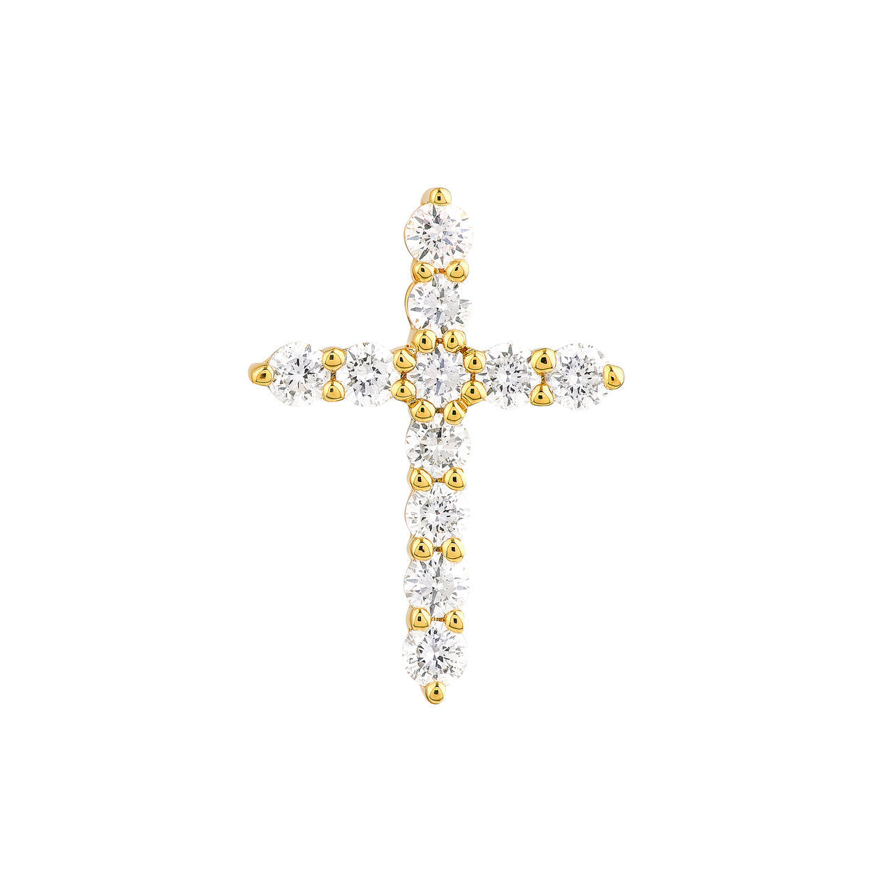 Diamond Cross Pendant 14K Gold