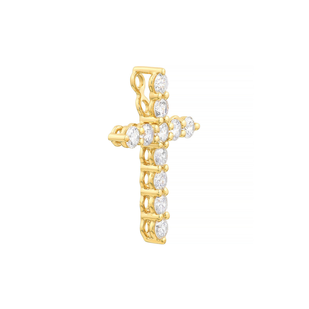 Diamond Cross Pendant 14K Gold