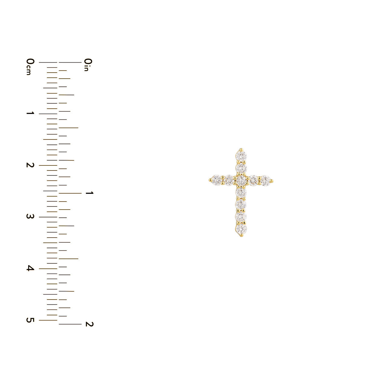 Diamond Cross Pendant 14K Gold