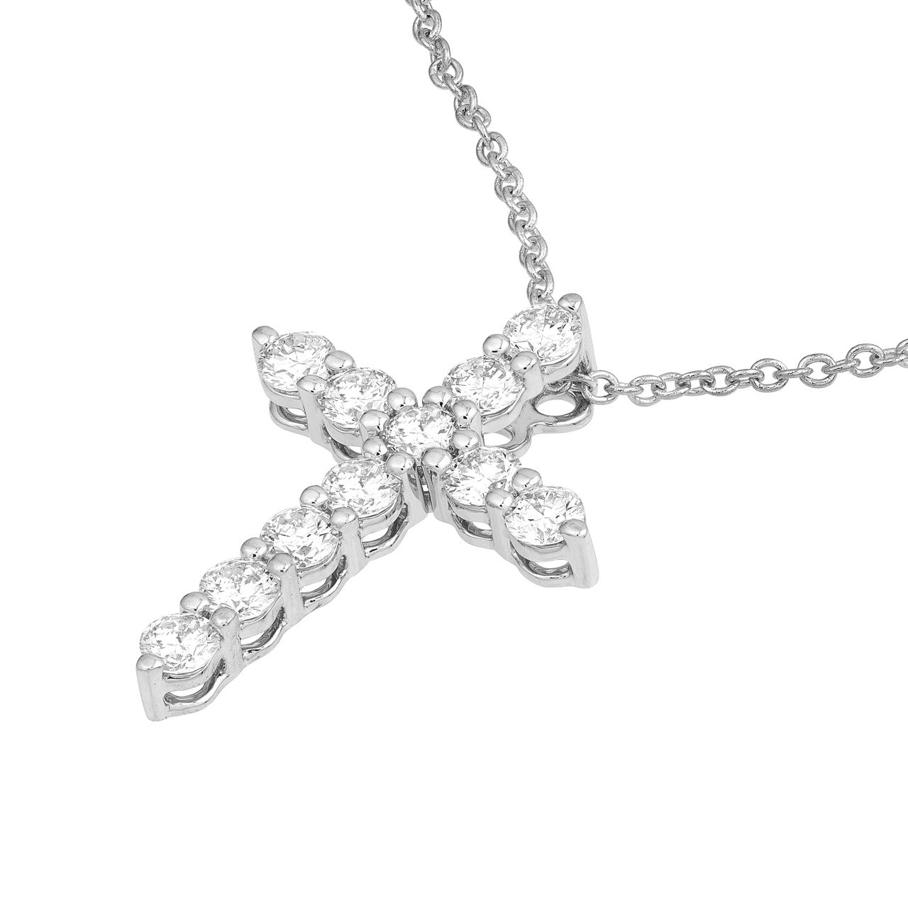 Diamond Cross Pendant 14K Gold