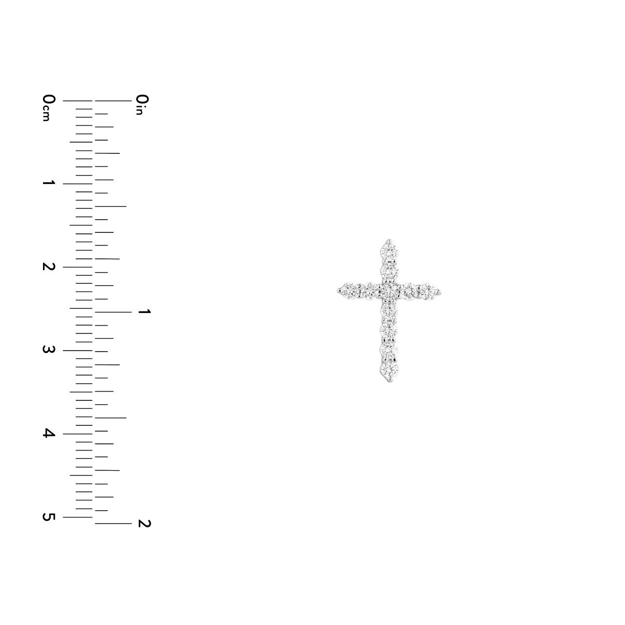 Diamond Cross Pendant 14K Gold