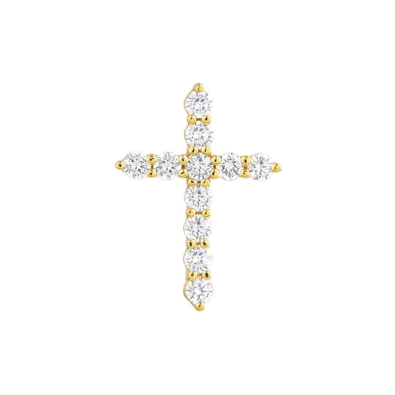 Diamond Cross Pendant 14K Gold