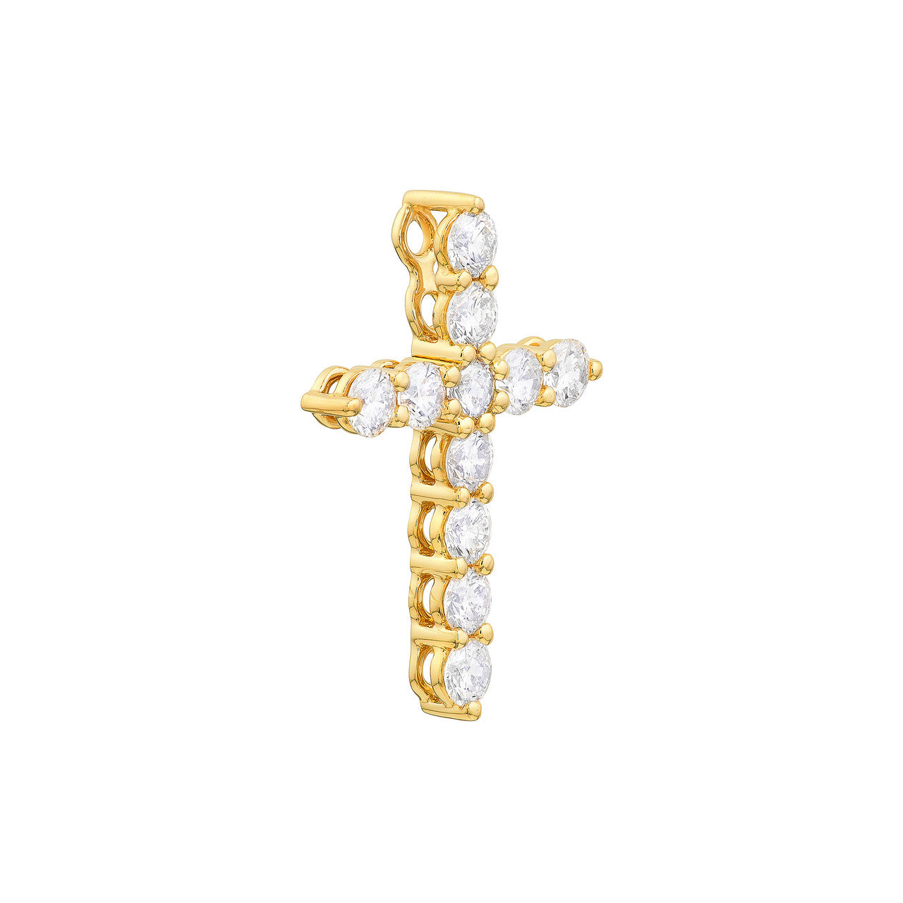 Diamond Cross Pendant 14K Gold