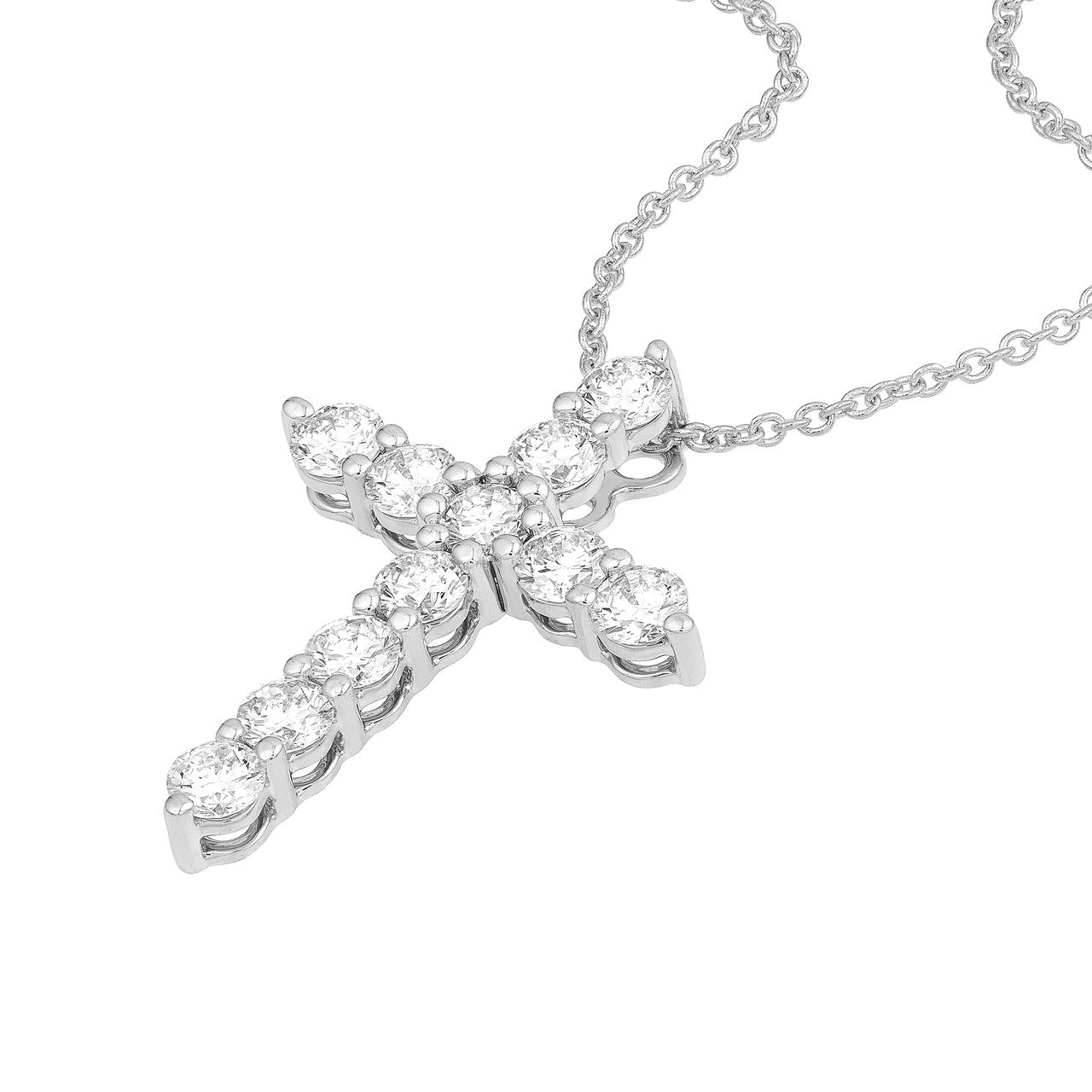 Diamond Cross Pendant 14K Gold