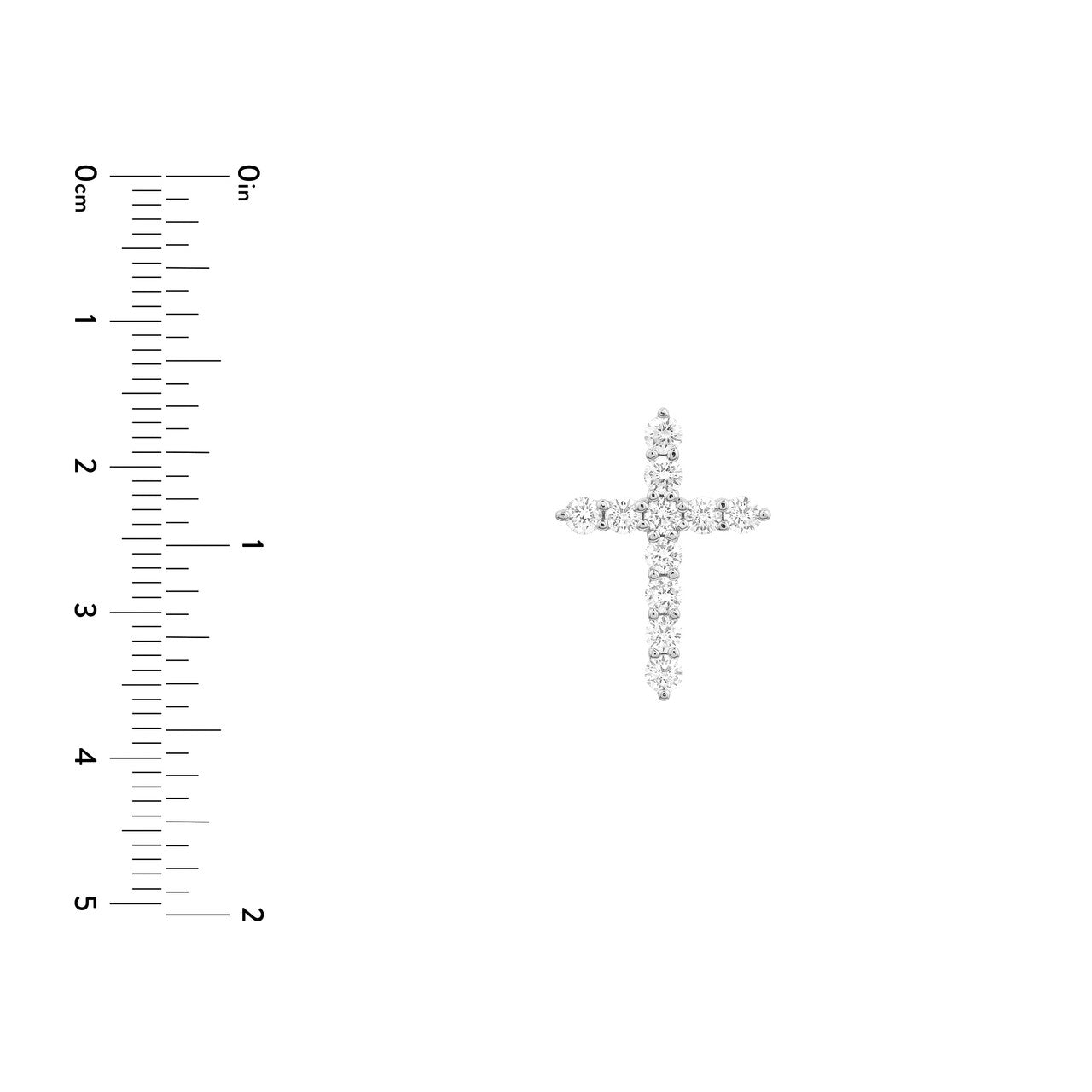 Diamond Cross Pendant 14K Gold