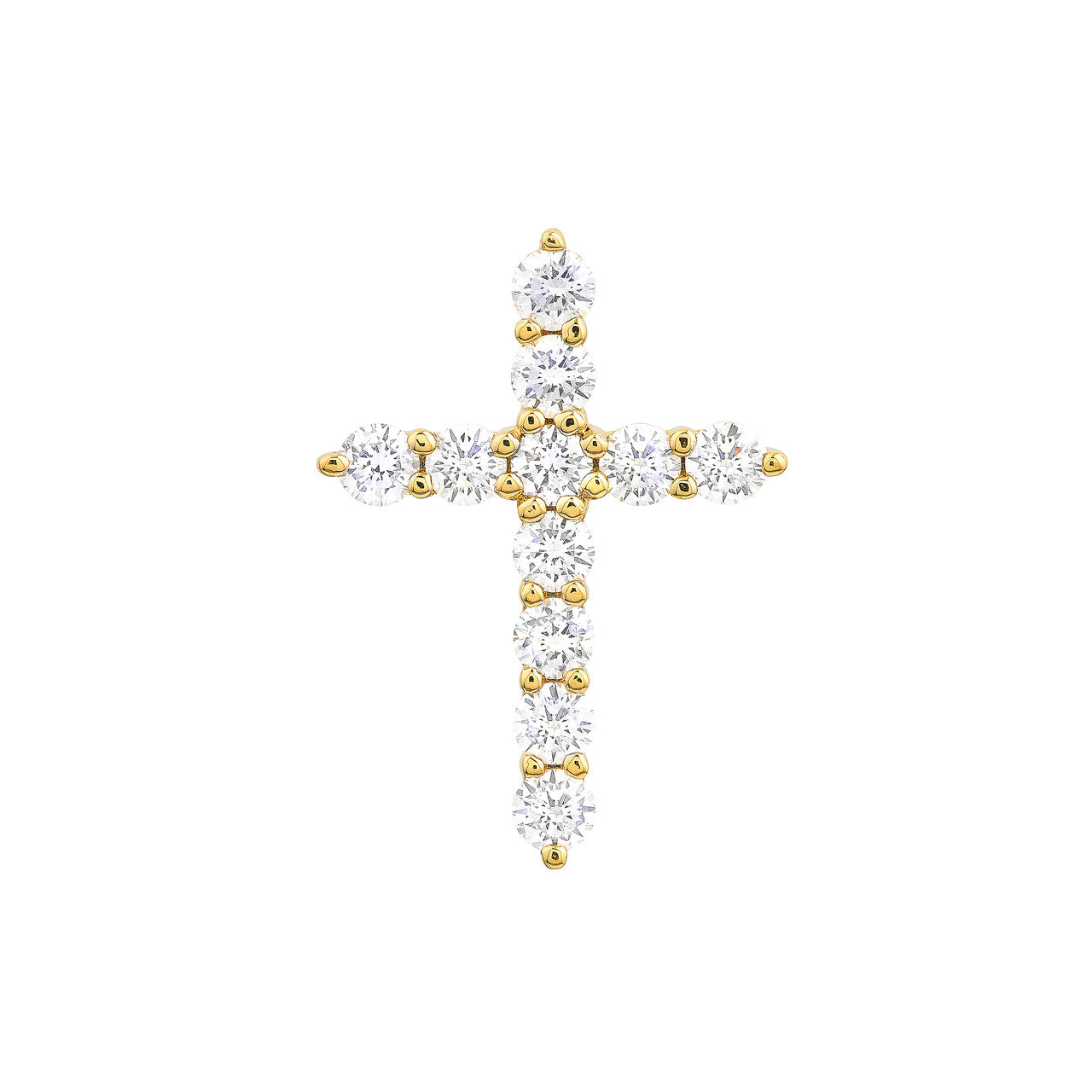 Diamond Cross Pendant 14K Gold