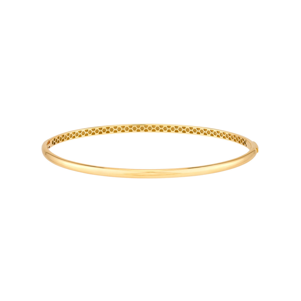 Large Domed Bangle in Yellow Gold