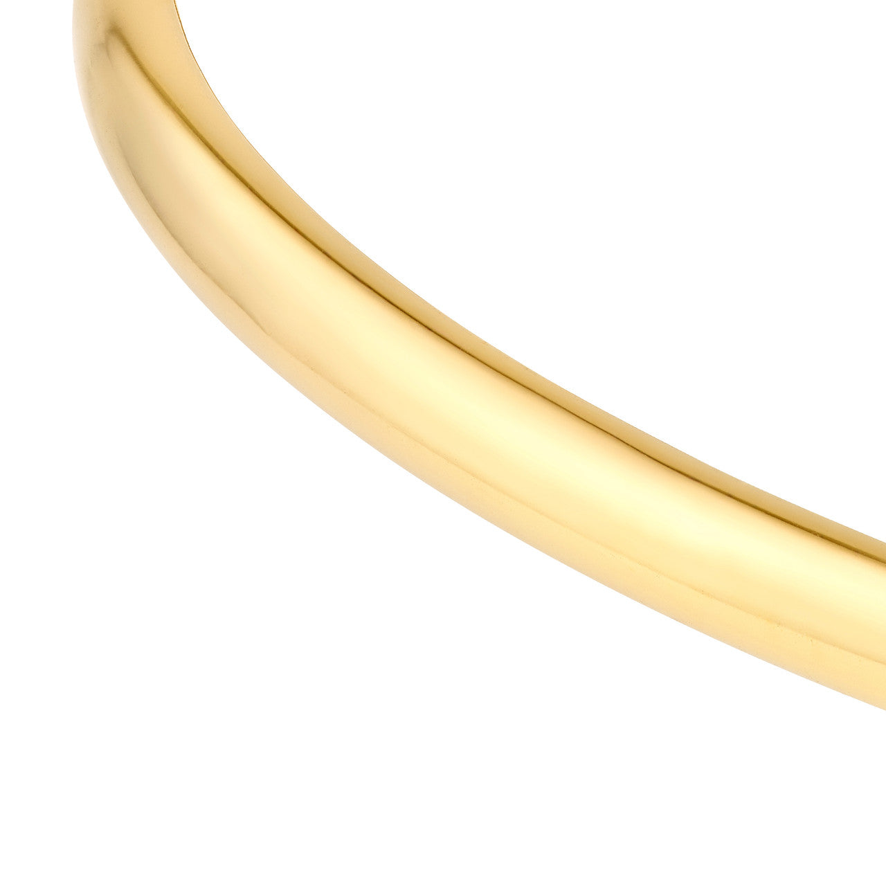 Large Domed Bangle in Yellow Gold