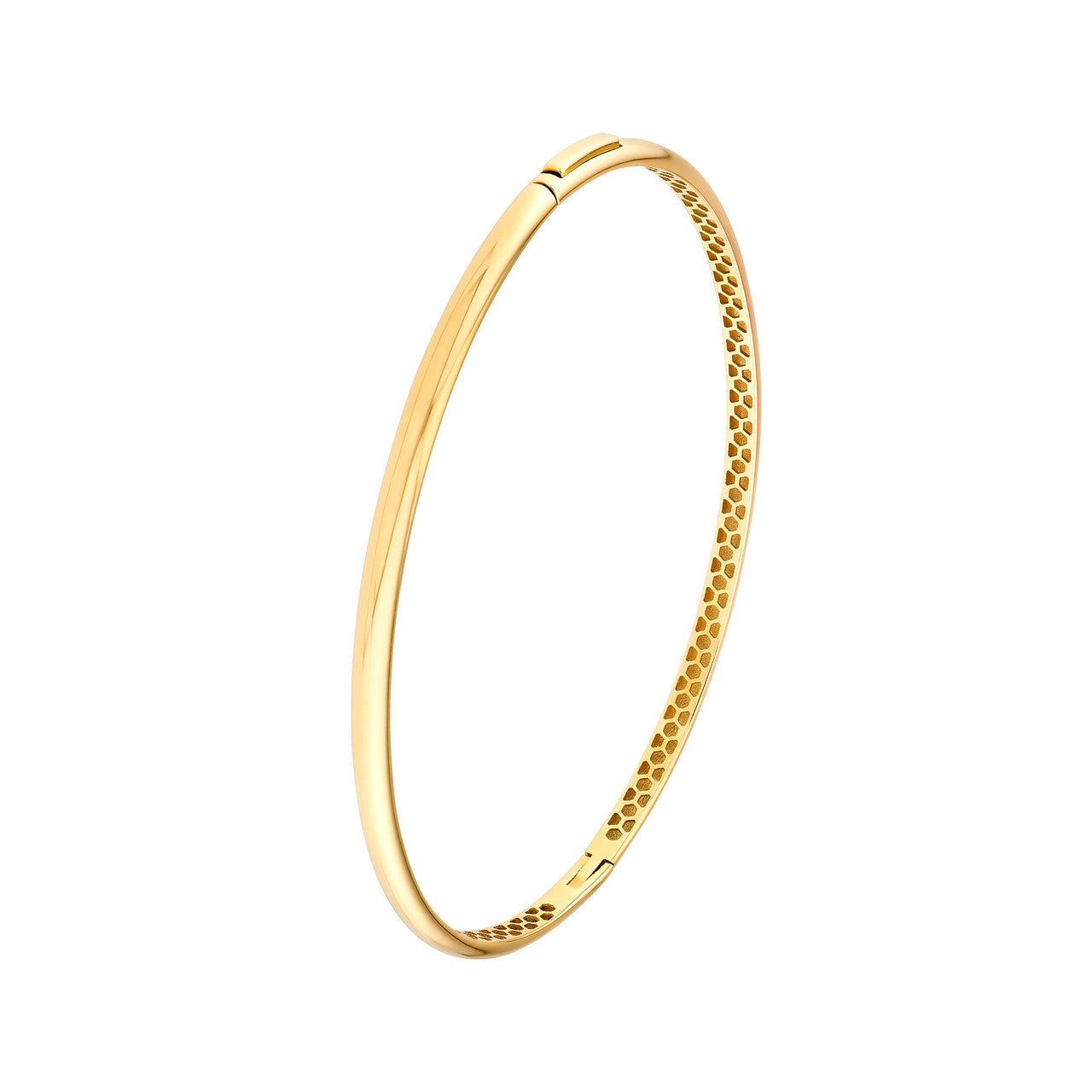 Large Domed Bangle in Yellow Gold