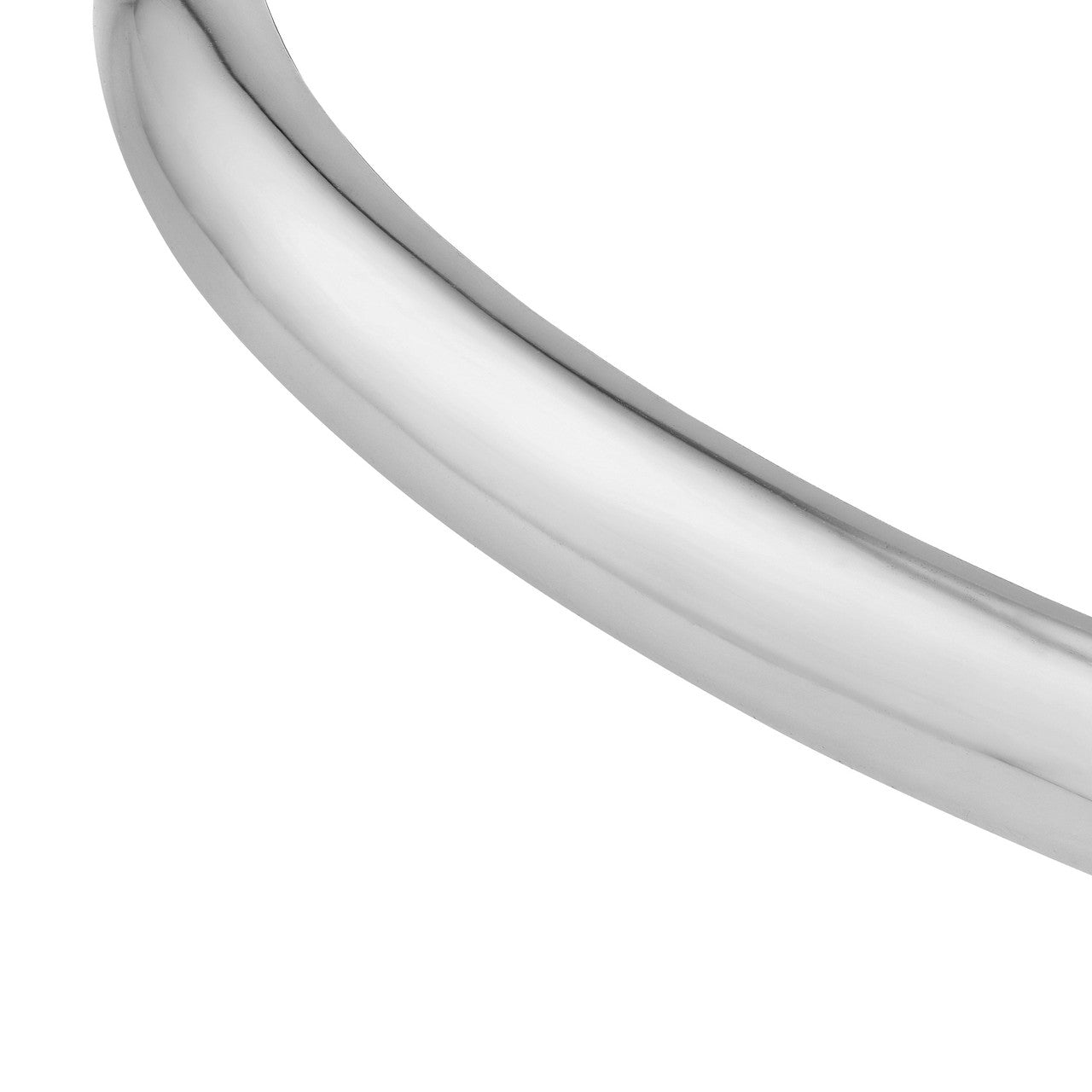 Polished Domed Bangle in 14K Yellow and White Gold