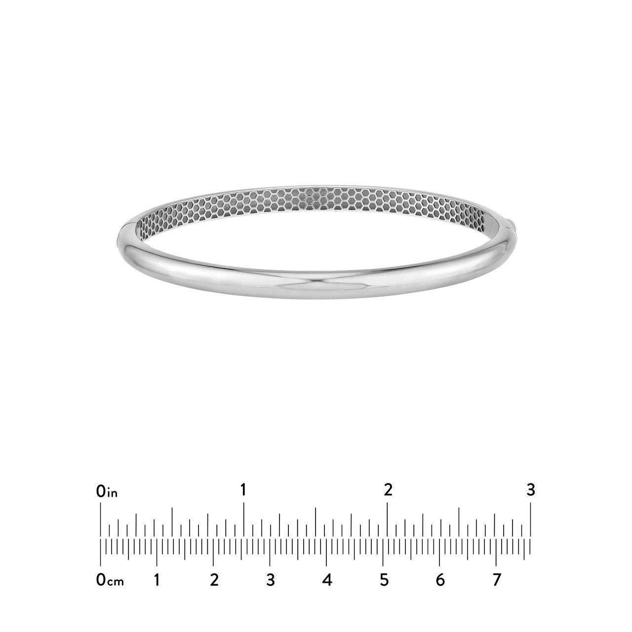 Polished Domed Bangle in 14K Yellow and White Gold