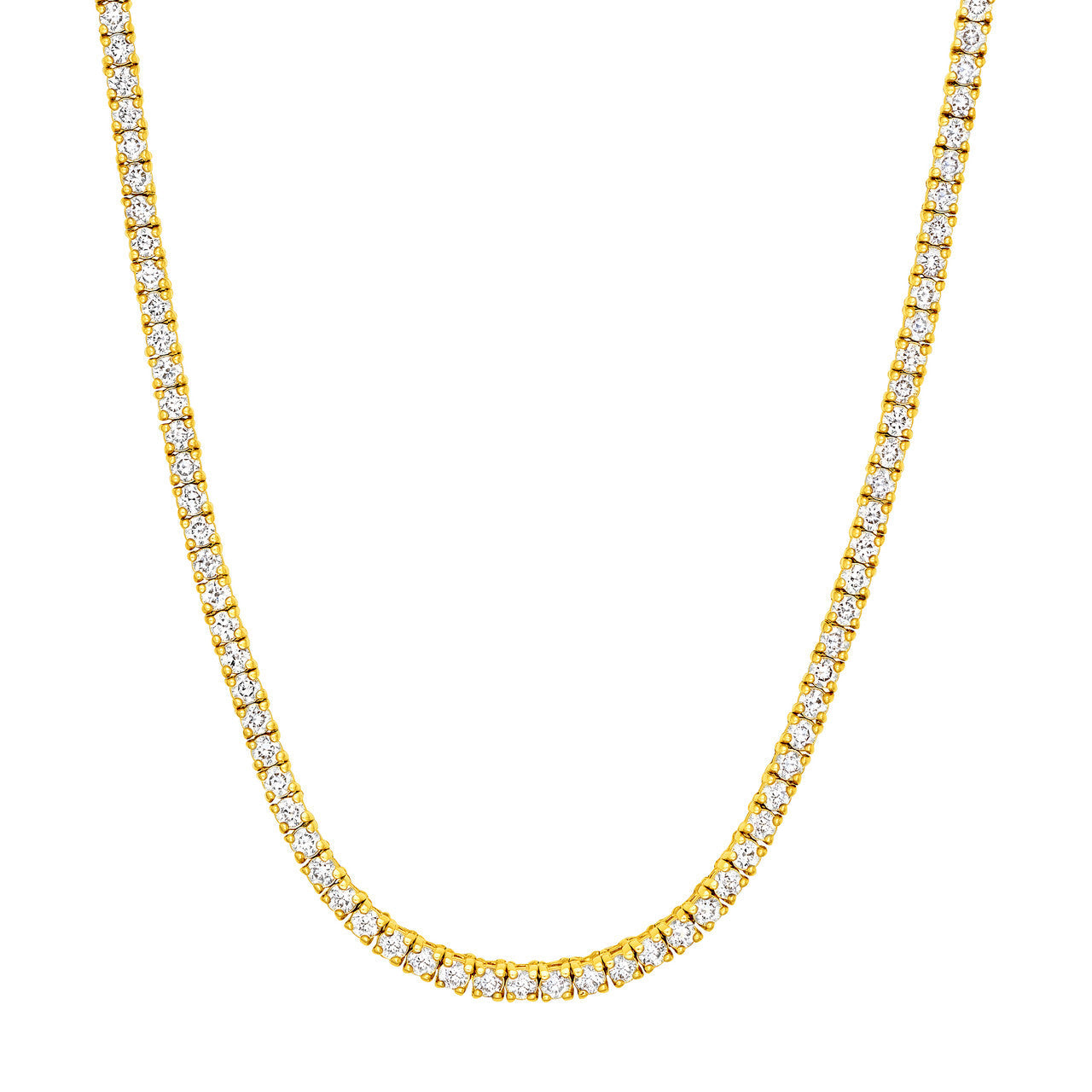 Diamond 18' Tennis Necklace 14K Gold