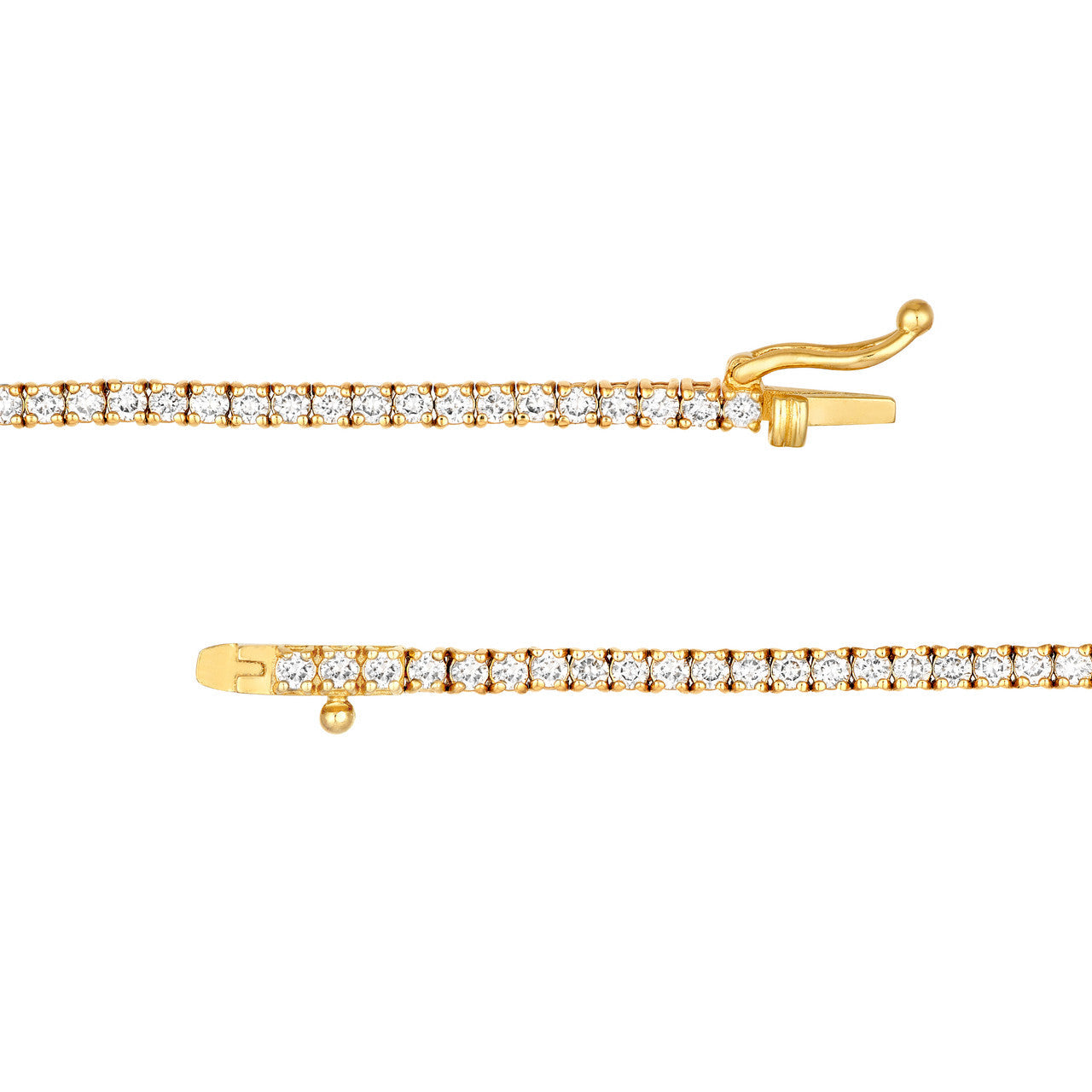 Diamond 18' Tennis Necklace 14K Gold