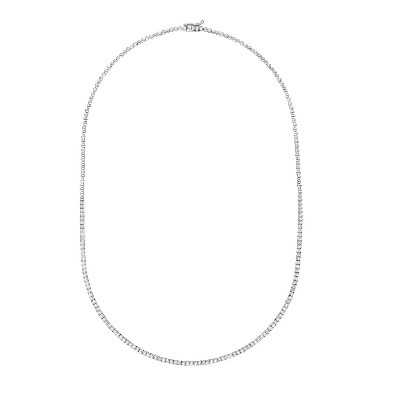 Diamond Half Tennis Necklace (2-1/8ctw) in 14K Yellow and White Gold