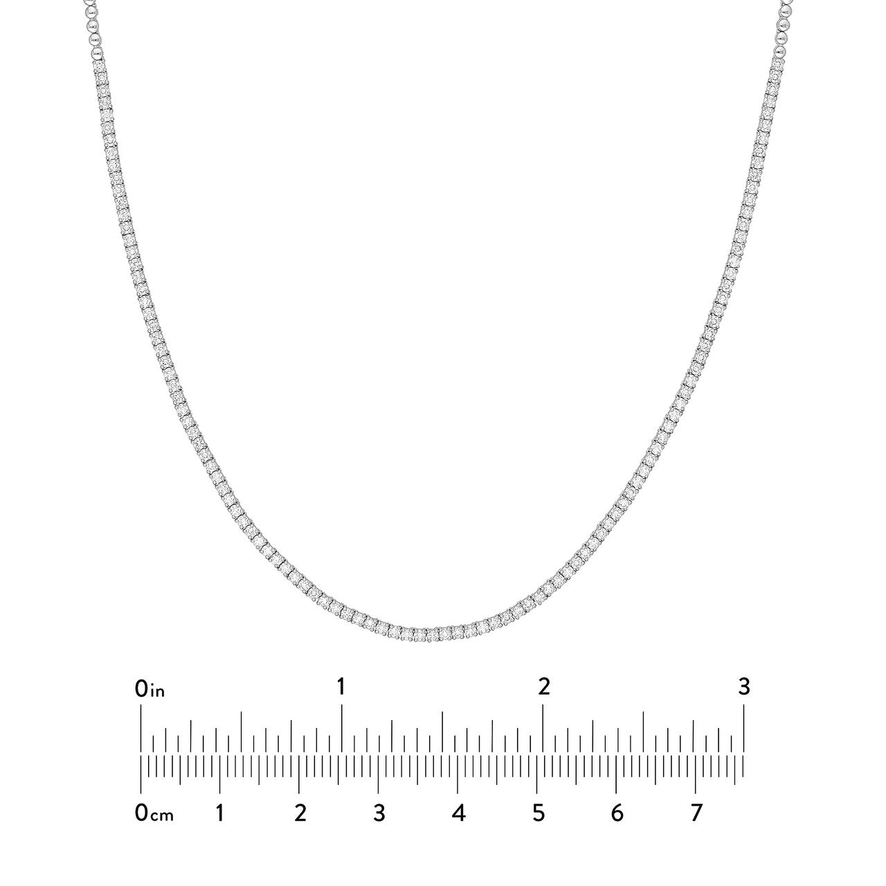 Diamond Half Tennis Necklace (2-1/8ctw) in 14K Yellow and White Gold
