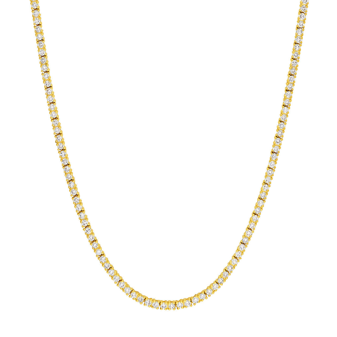 Diamond 18' Tennis Necklace 14K Gold