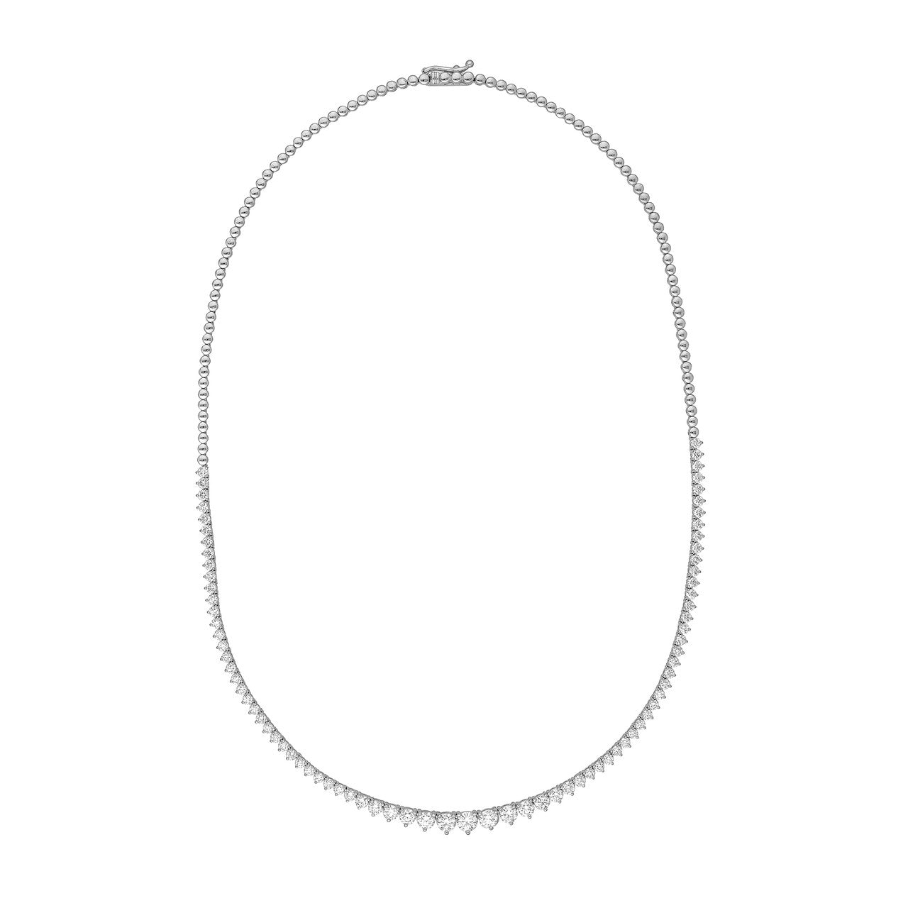 Diamond Graduated Tennis Necklace (5-1/4ctw) in 14K Yellow and White Gold